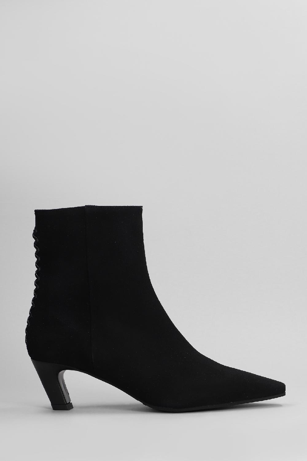 Deliberti Evaluna Tronchetti tacco alto in camoscio nero cod. 402505 - Deliberti The Luxury Shopping