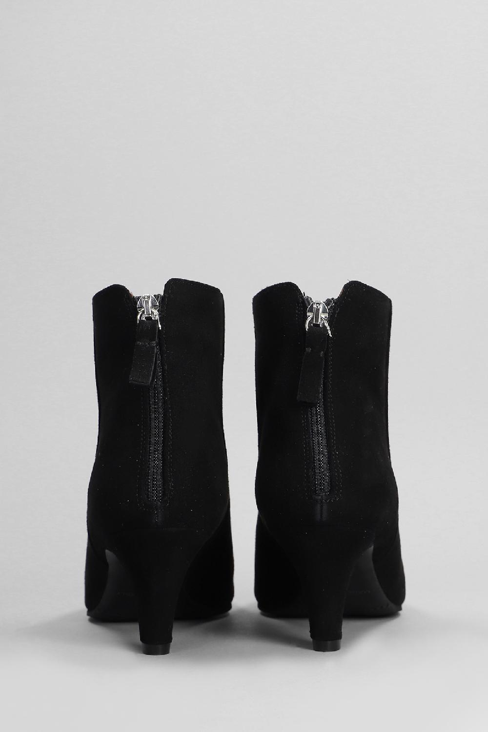 Deliberti Evaluna Tronchetti Tacco Alto In Camoscio Nero Cod. 402510 - Deliberti The Luxury Shopping