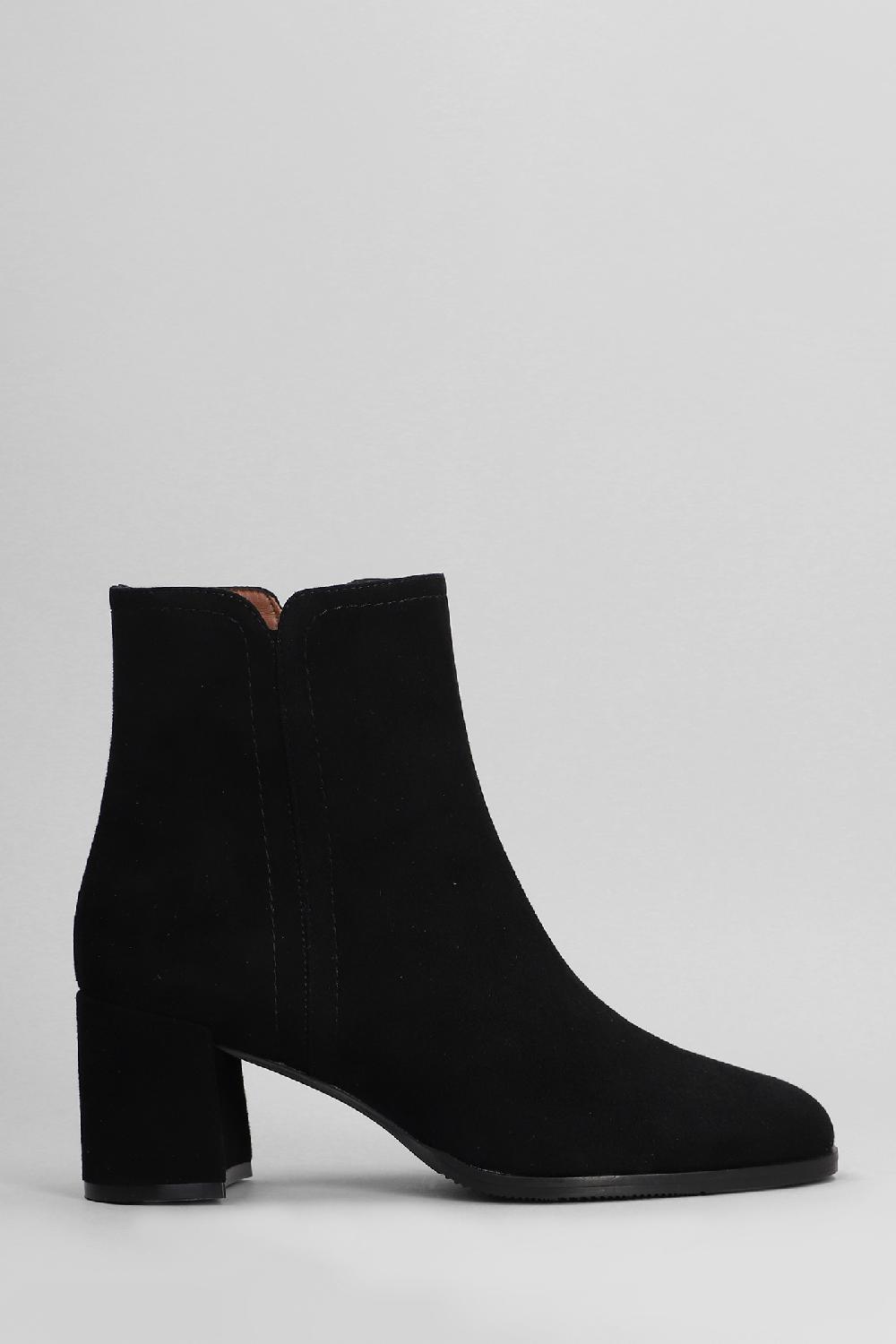 Deliberti Evaluna Tronchetti tacco alto in camoscio nero cod. 402496 - Deliberti The Luxury Shopping