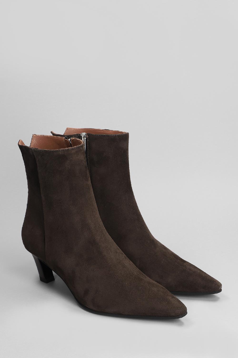 Deliberti Evaluna Tronchetti Tacco Alto In Camoscio Testa Di Moro Cod. 402509 - Deliberti The Luxury Shopping