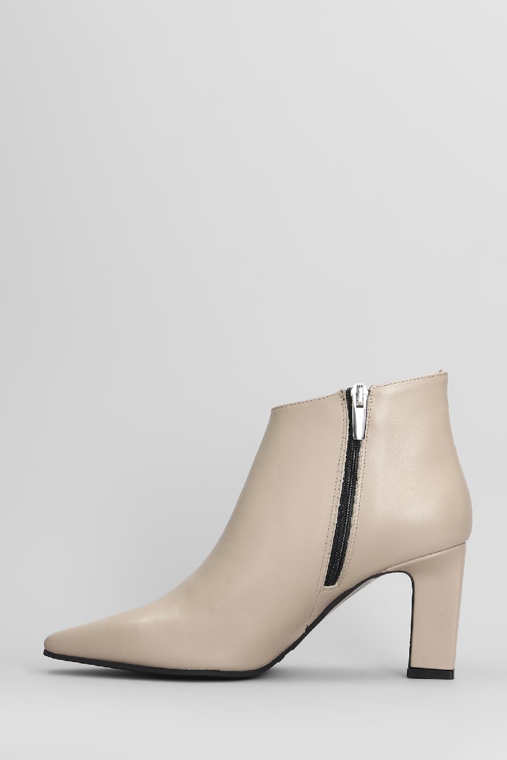 Deliberti Evaluna Tronchetti Tacco Alto In Pelle Beige Cod. 404646 - Deliberti The Luxury Shopping