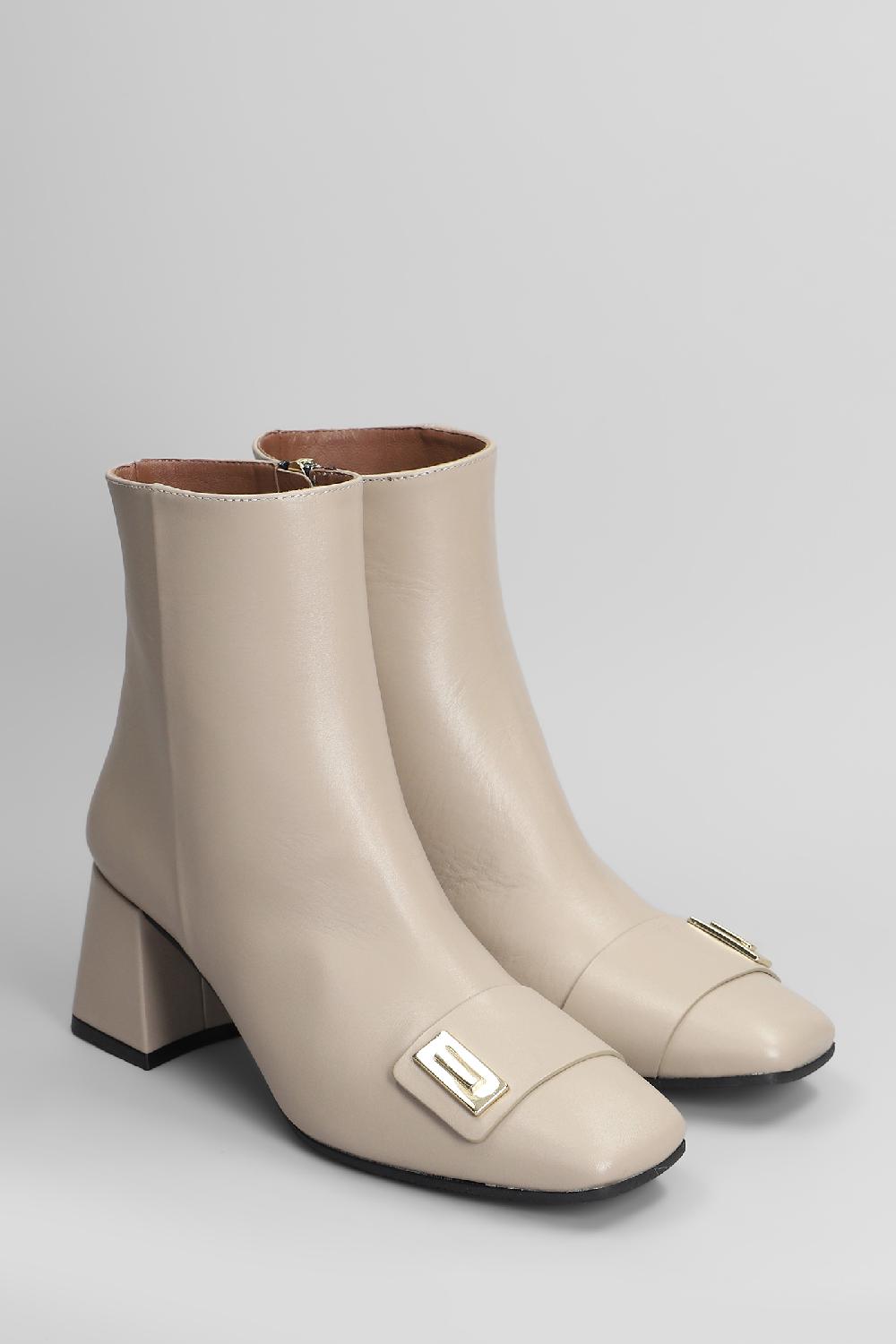 Deliberti Evaluna Tronchetti Tacco Alto In Pelle Beige Cod. 404647 - Deliberti The Luxury Shopping
