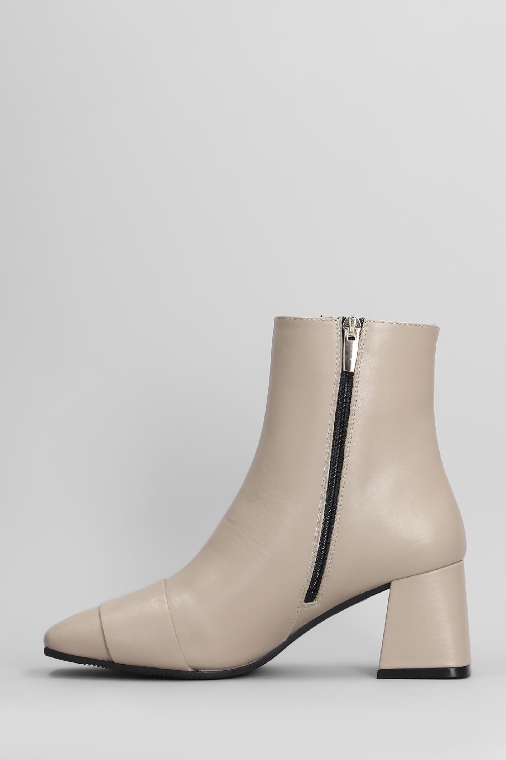 Deliberti Evaluna Tronchetti Tacco Alto In Pelle Beige Cod. 404647 - Deliberti The Luxury Shopping