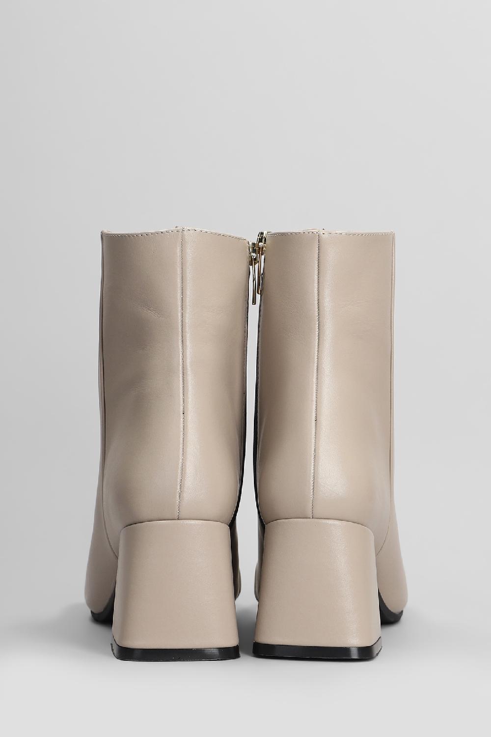 Deliberti Evaluna Tronchetti Tacco Alto In Pelle Beige Cod. 404647 - Deliberti The Luxury Shopping