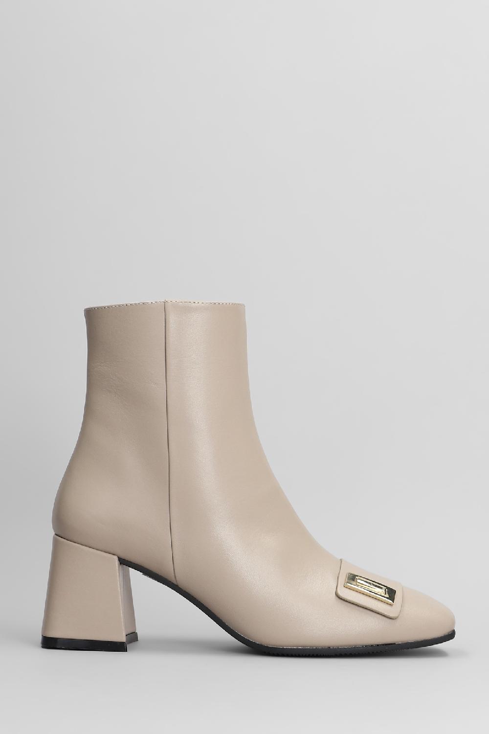 Deliberti Evaluna Tronchetti tacco alto in pelle beige cod. 404647 - Deliberti The Luxury Shopping
