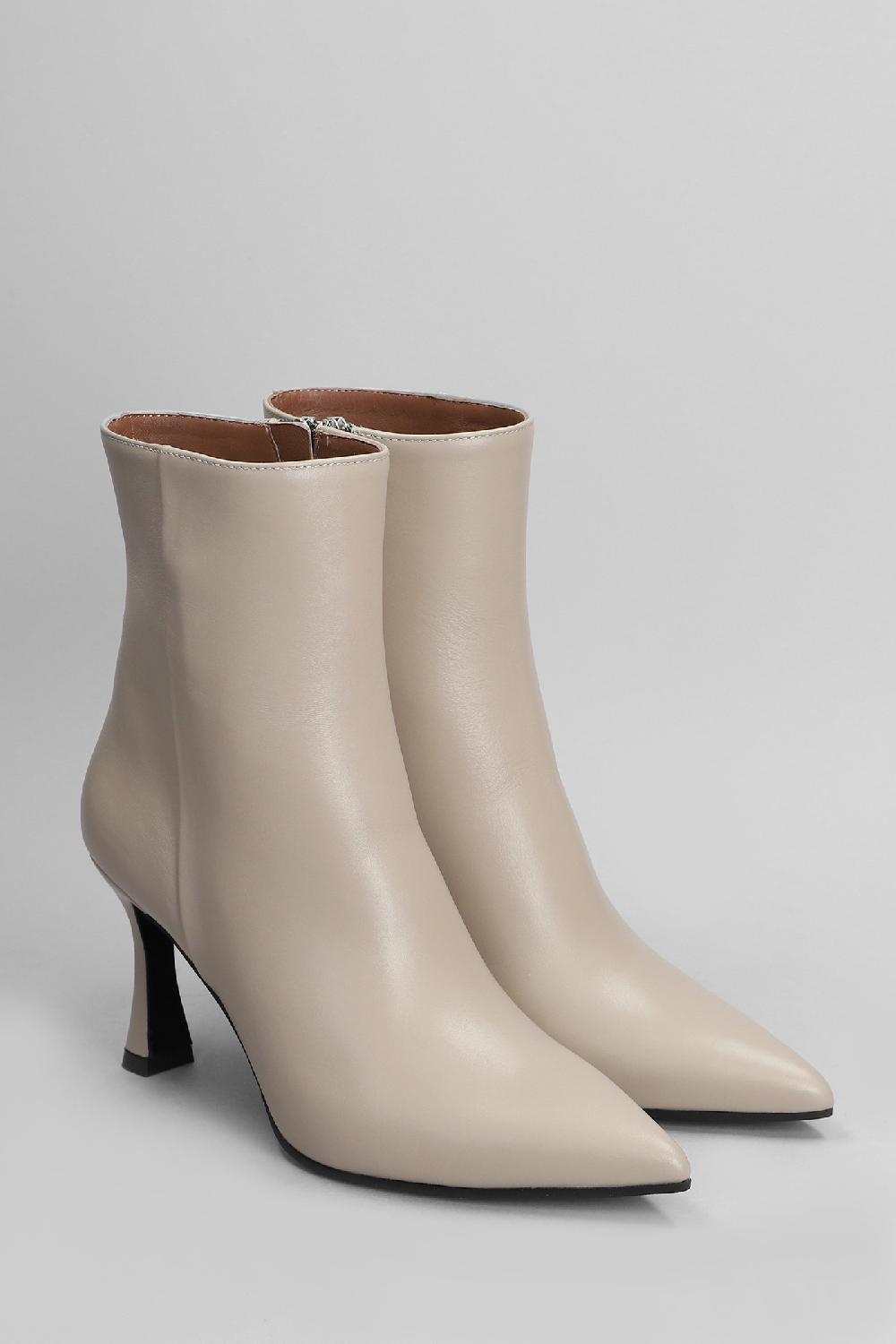 Deliberti Evaluna Tronchetti Tacco Alto In Pelle Beige Cod. 404639 - Deliberti The Luxury Shopping