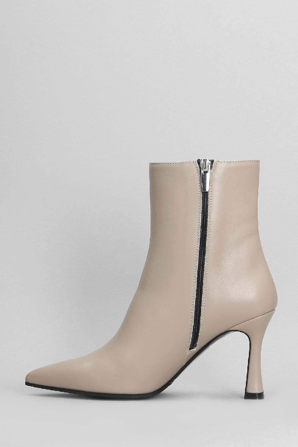 Deliberti Evaluna Tronchetti Tacco Alto In Pelle Beige Cod. 404639 - Deliberti The Luxury Shopping