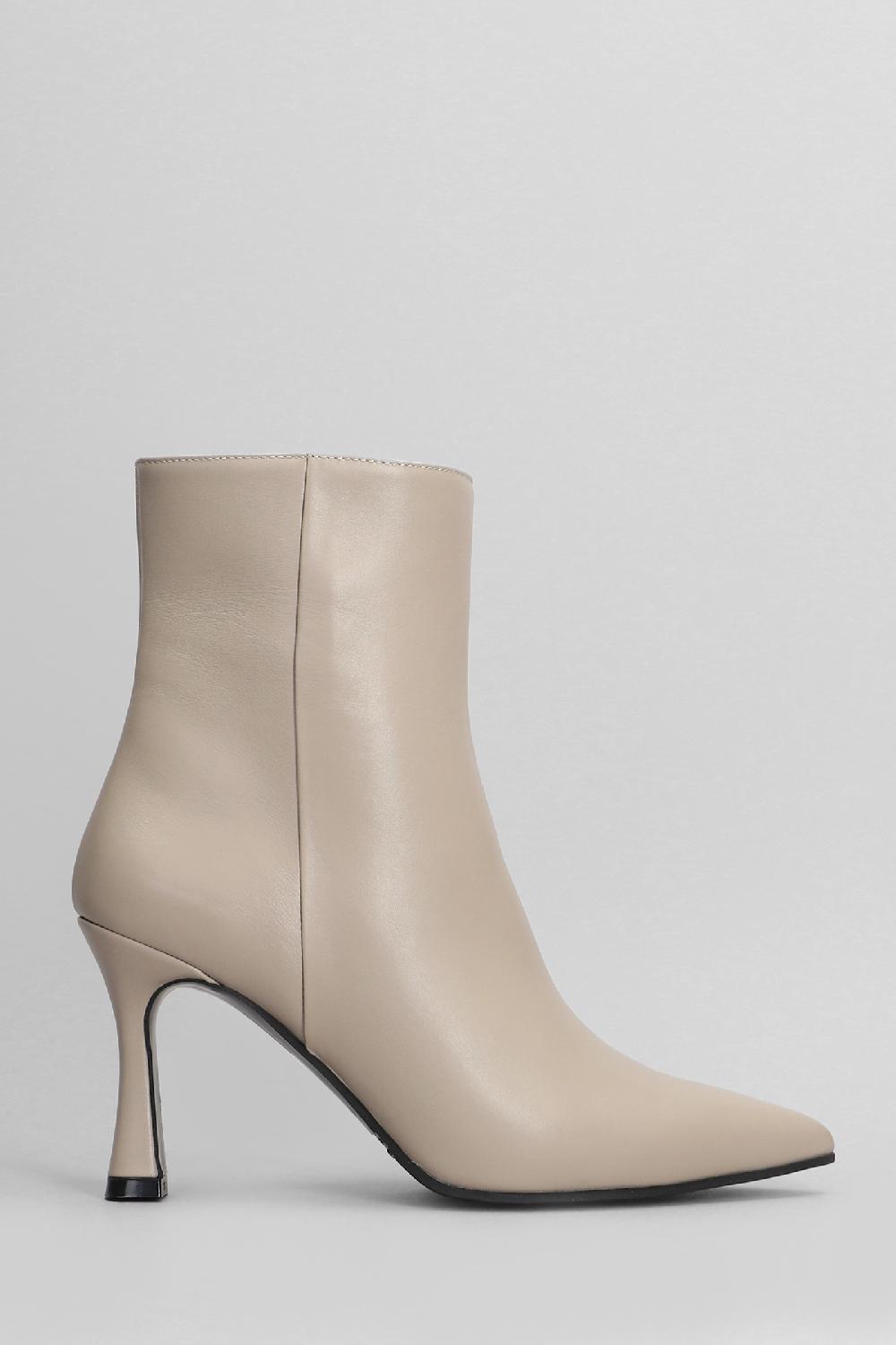 Deliberti Evaluna Tronchetti tacco alto in pelle beige cod. 404639 - Deliberti The Luxury Shopping