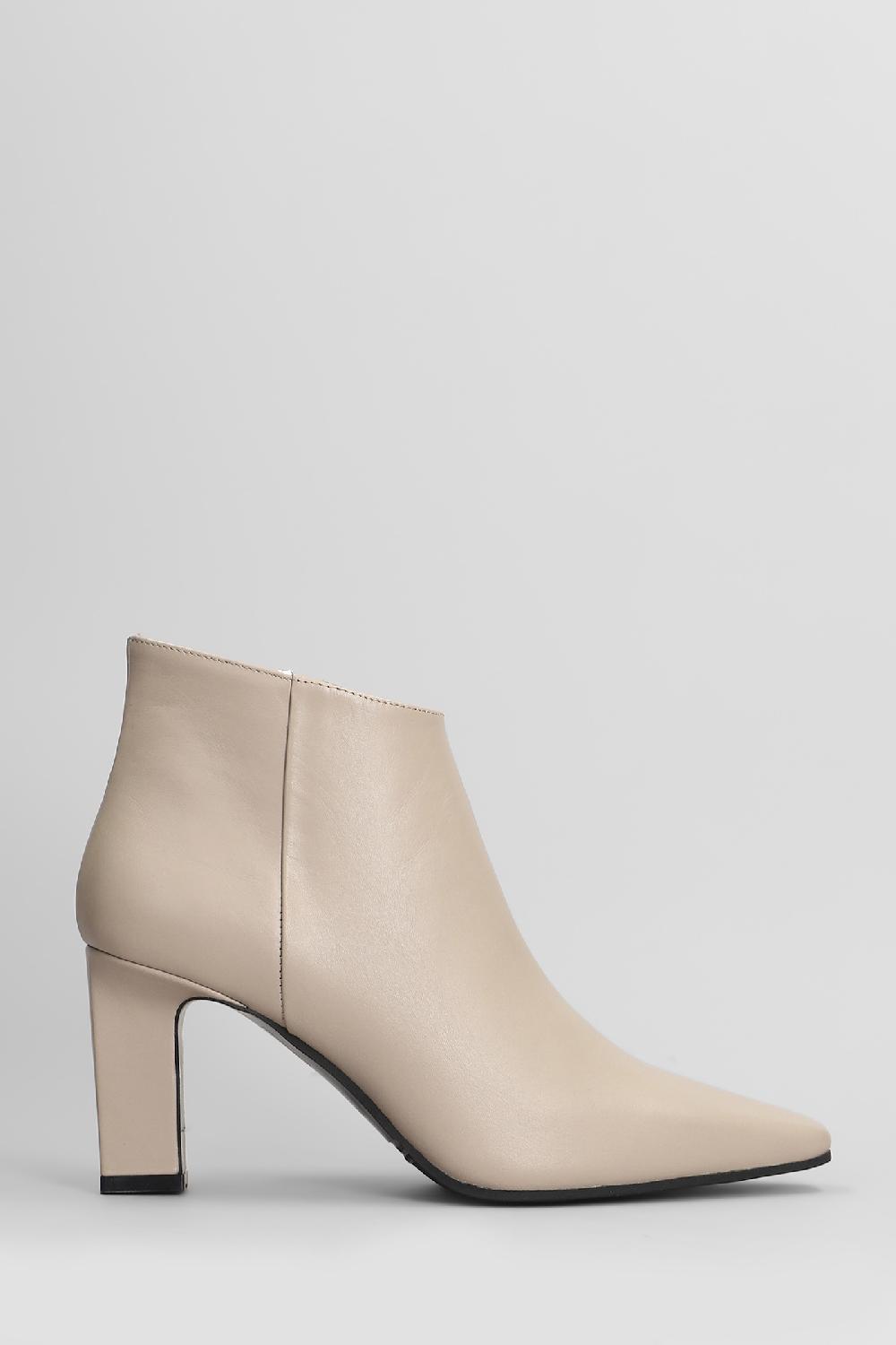 Deliberti Evaluna Tronchetti tacco alto in pelle beige cod. 404646 - Deliberti The Luxury Shopping
