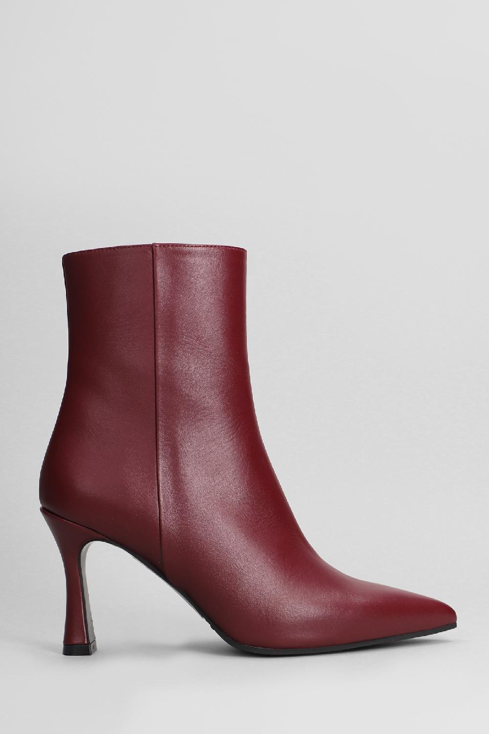 Deliberti Evaluna Tronchetti tacco alto in pelle bordeaux cod. 402502 - Deliberti The Luxury Shopping