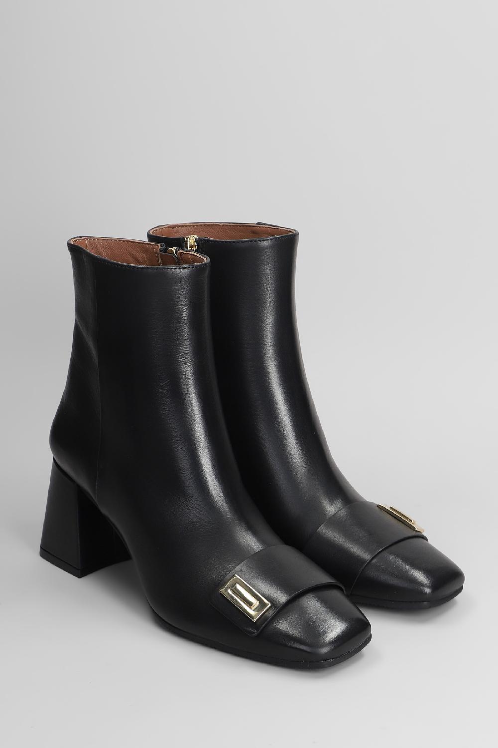 Deliberti Evaluna Tronchetti Tacco Alto In Pelle Nera Cod. 404645 - Deliberti The Luxury Shopping