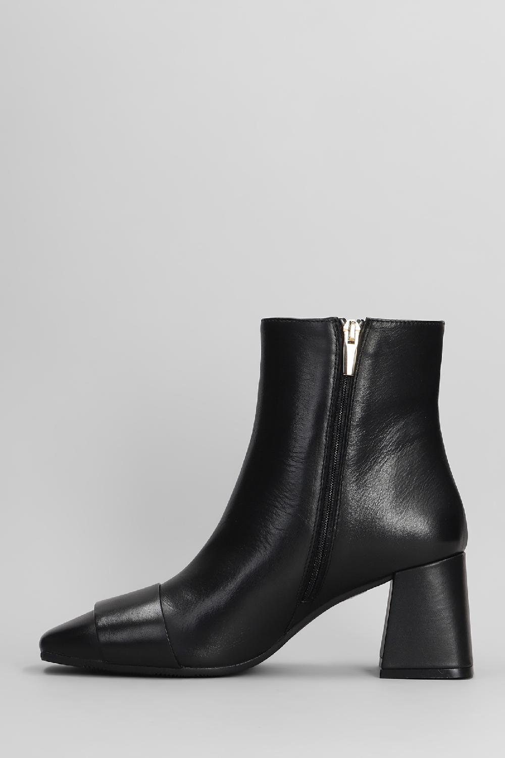 Deliberti Evaluna Tronchetti Tacco Alto In Pelle Nera Cod. 404645 - Deliberti The Luxury Shopping