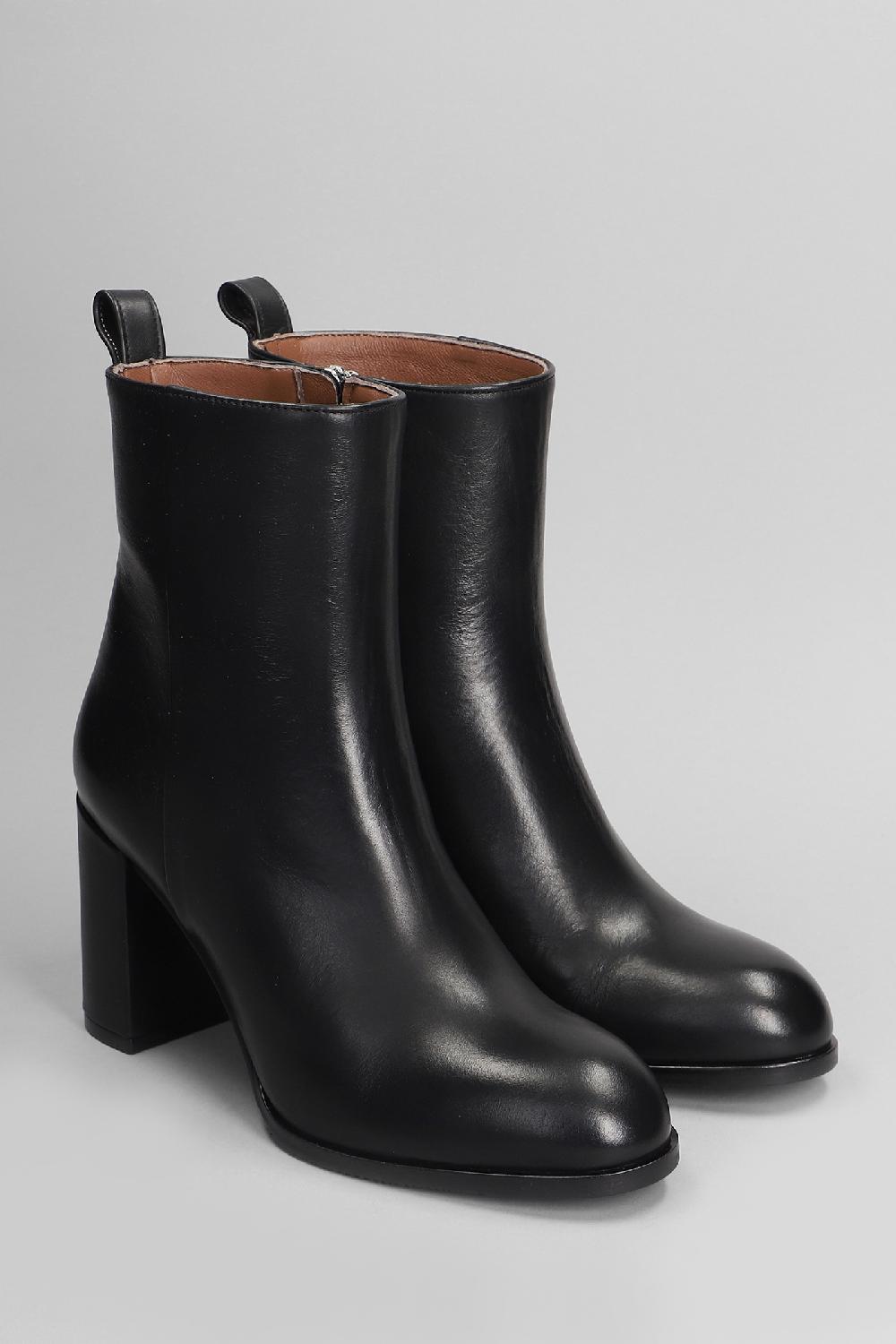 Deliberti Evaluna Tronchetti Tacco Alto In Pelle Nera Cod. 405918 - Deliberti The Luxury Shopping