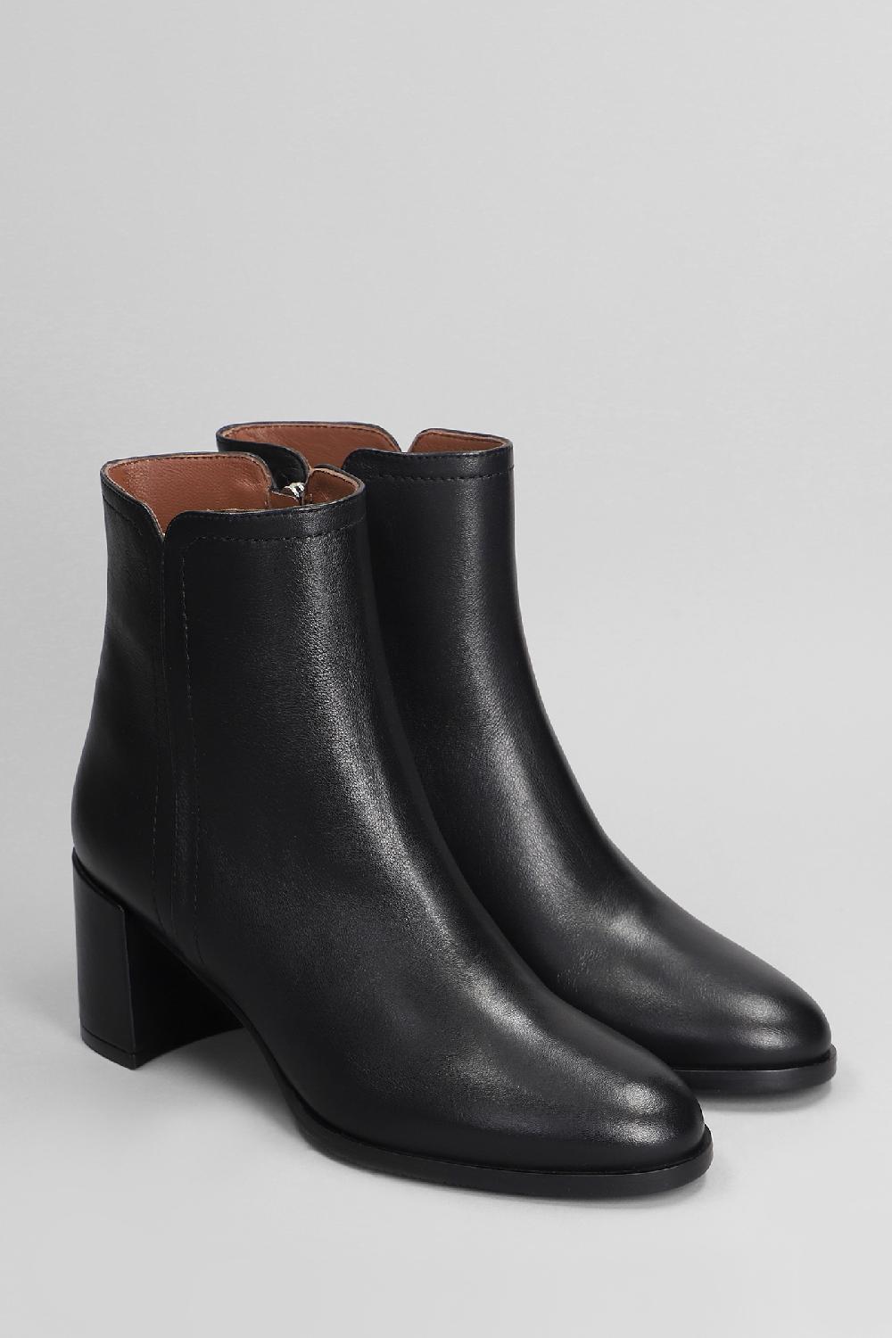 Deliberti Evaluna Tronchetti Tacco Alto In Pelle Nera Cod. 402499 - Deliberti The Luxury Shopping