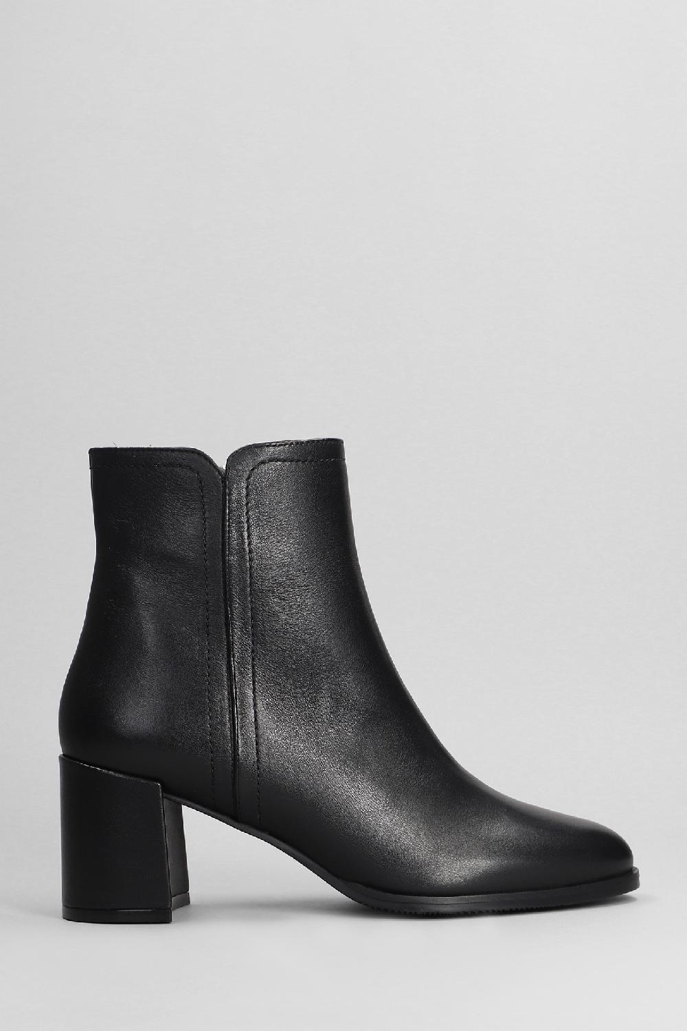 Deliberti Evaluna Tronchetti tacco alto in pelle nera cod. 402499 - Deliberti The Luxury Shopping