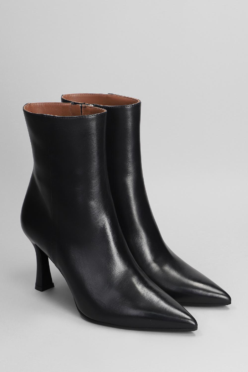 Deliberti Evaluna Tronchetti Tacco Alto In Pelle Nera Cod. 402500 - Deliberti The Luxury Shopping