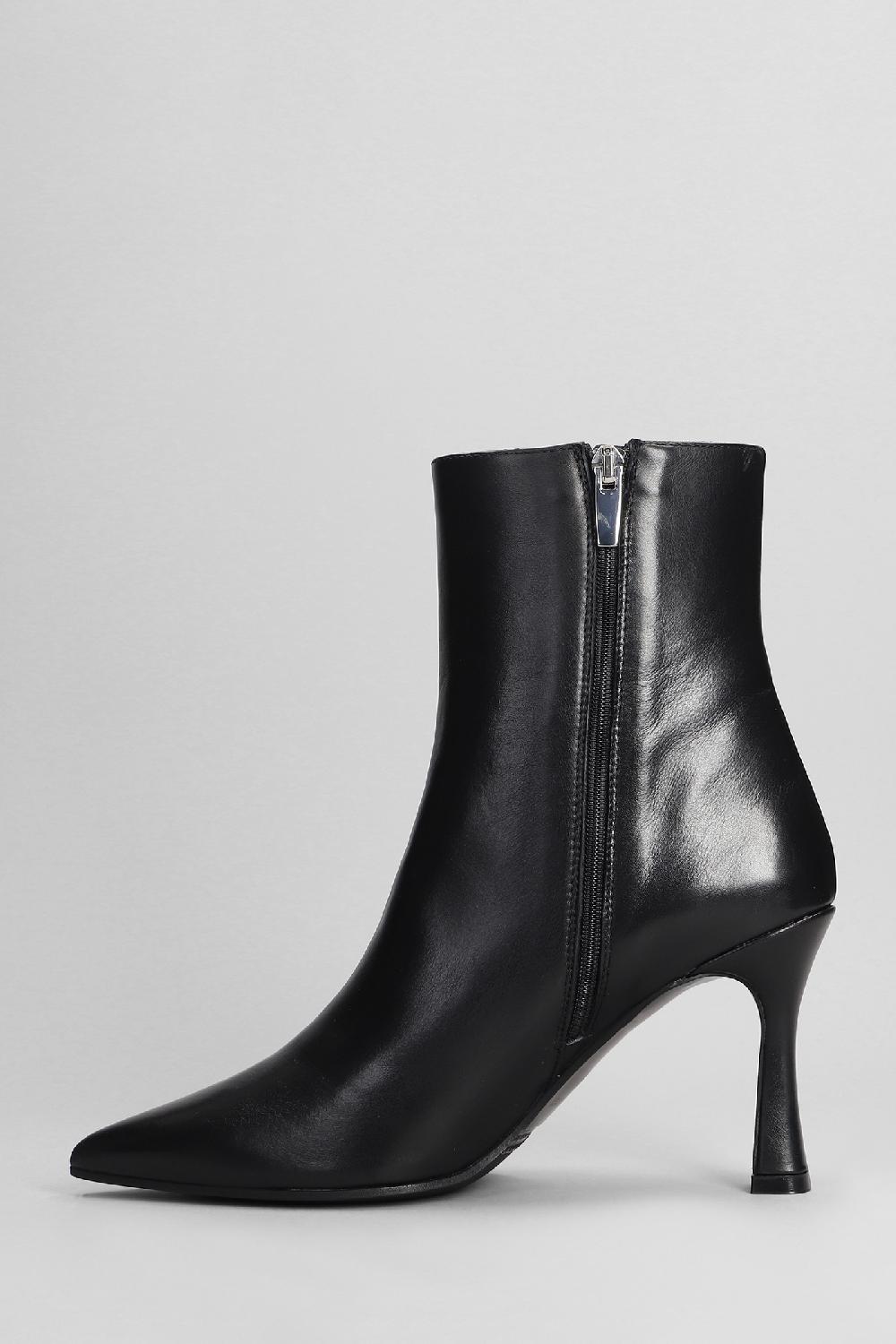 Deliberti Evaluna Tronchetti Tacco Alto In Pelle Nera Cod. 402500 - Deliberti The Luxury Shopping