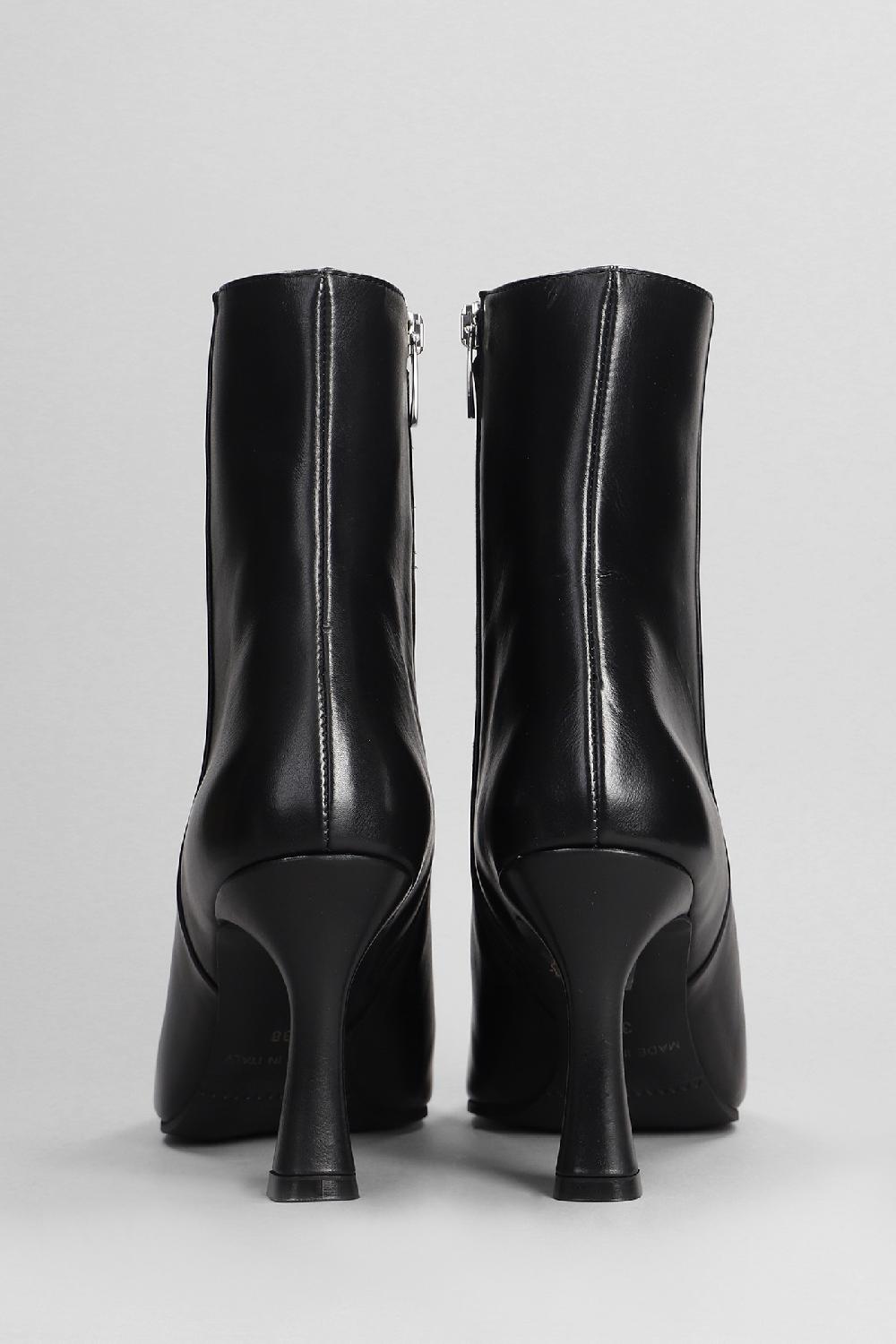 Deliberti Evaluna Tronchetti Tacco Alto In Pelle Nera Cod. 402500 - Deliberti The Luxury Shopping