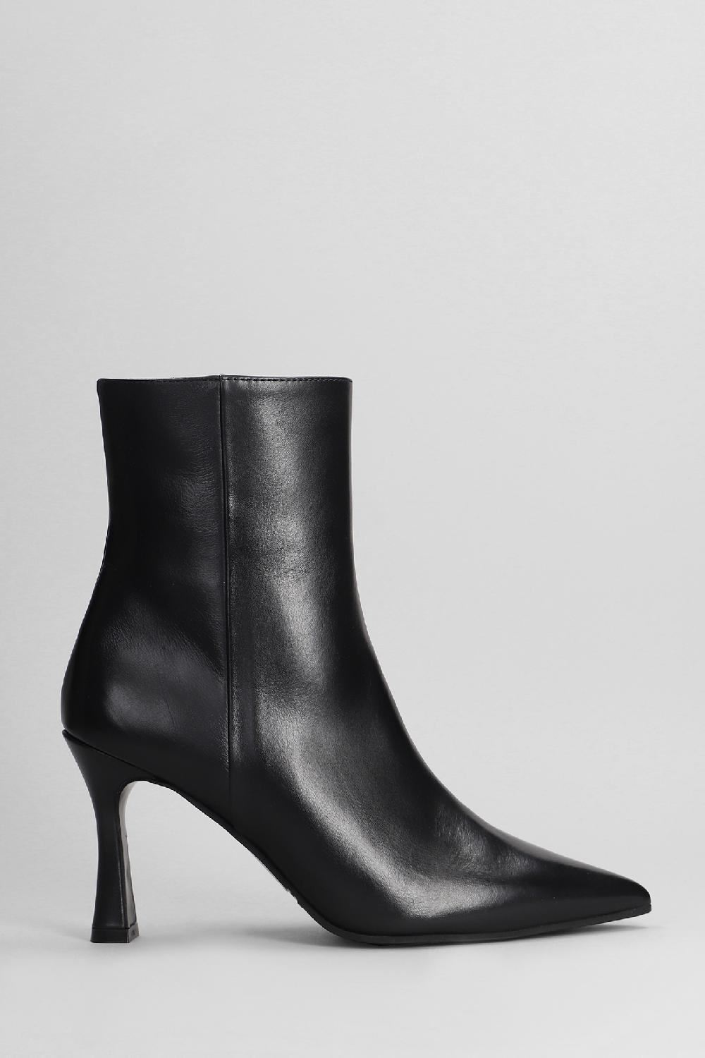 Deliberti Evaluna Tronchetti tacco alto in pelle nera cod. 402500 - Deliberti The Luxury Shopping