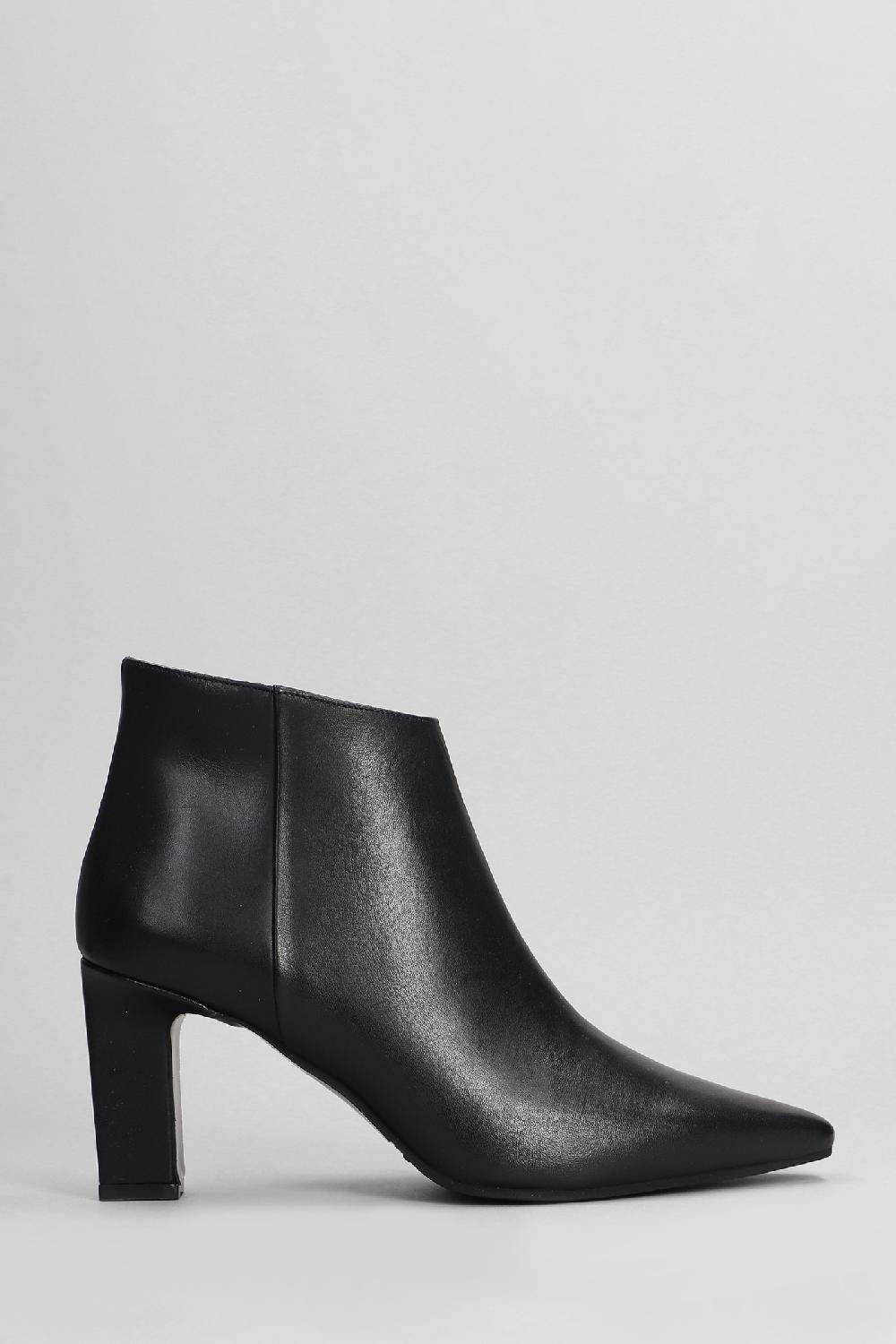 Deliberti Evaluna Tronchetti tacco alto in pelle nera cod. 402504 - Deliberti The Luxury Shopping