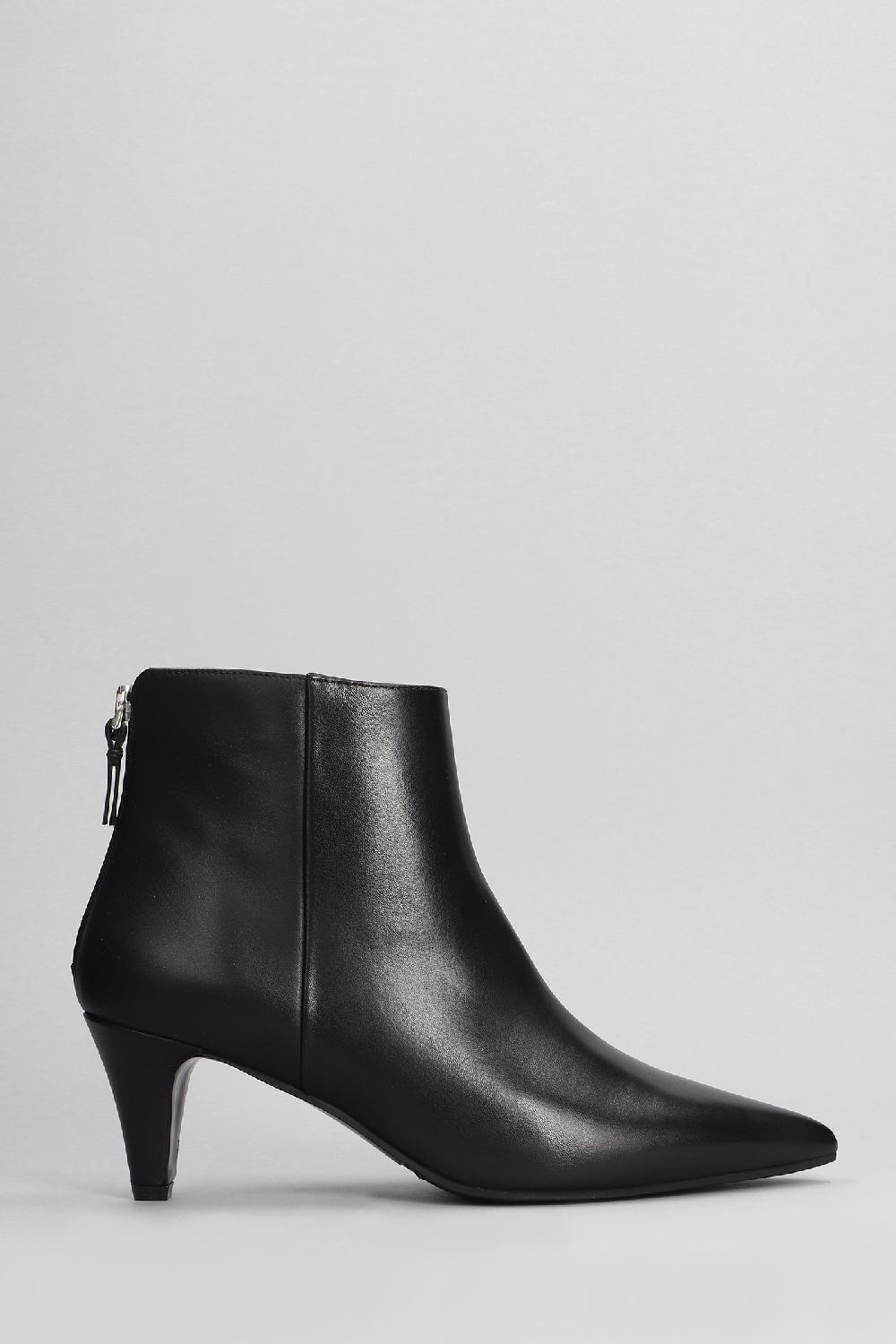 Deliberti Evaluna Tronchetti tacco alto in pelle nera cod. 402513 - Deliberti The Luxury Shopping