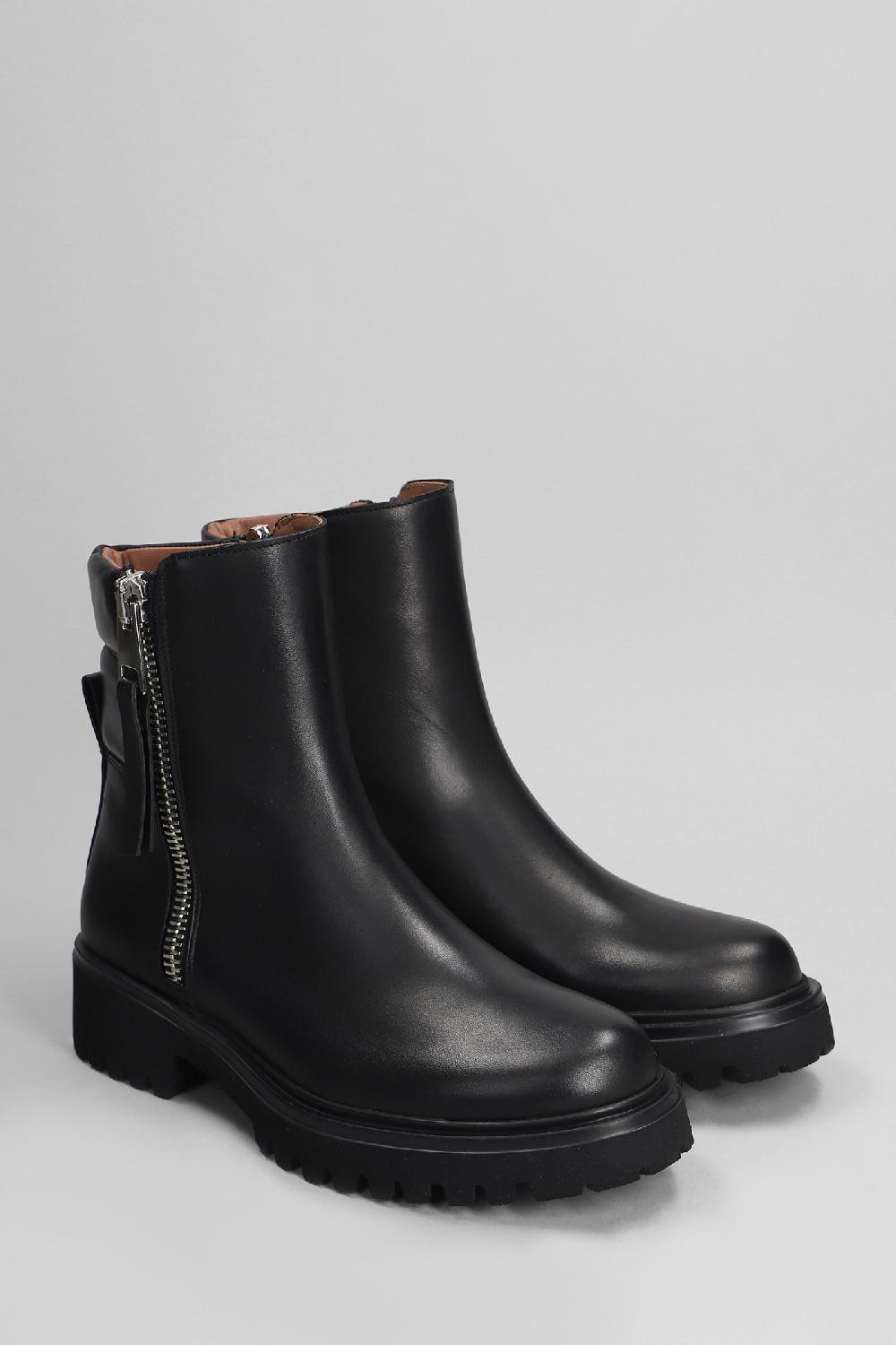 Deliberti Evaluna Tronchetti Tacco Basso In Pelle Nera Cod. 402515 - Deliberti The Luxury Shopping