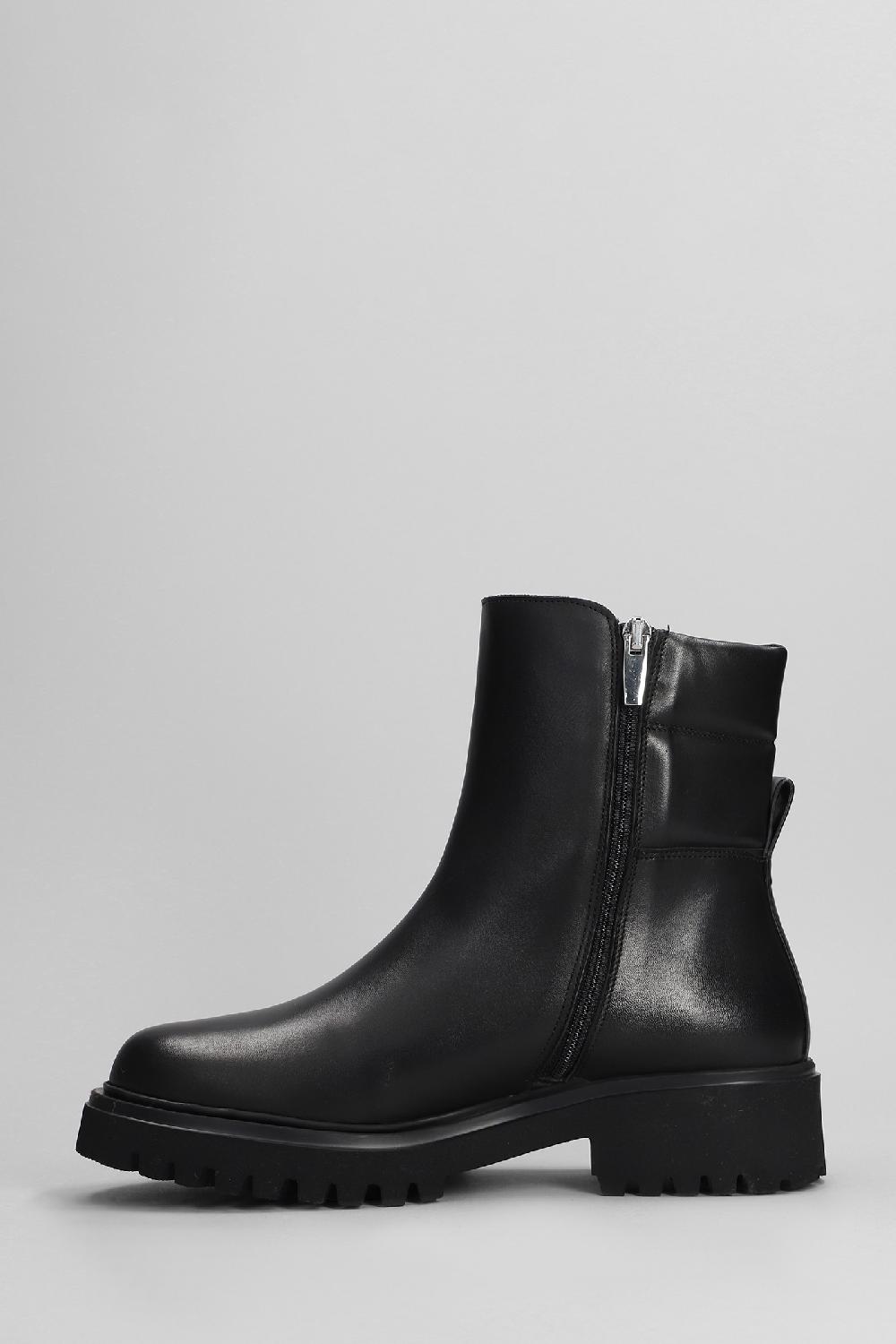Deliberti Evaluna Tronchetti Tacco Basso In Pelle Nera Cod. 402515 - Deliberti The Luxury Shopping