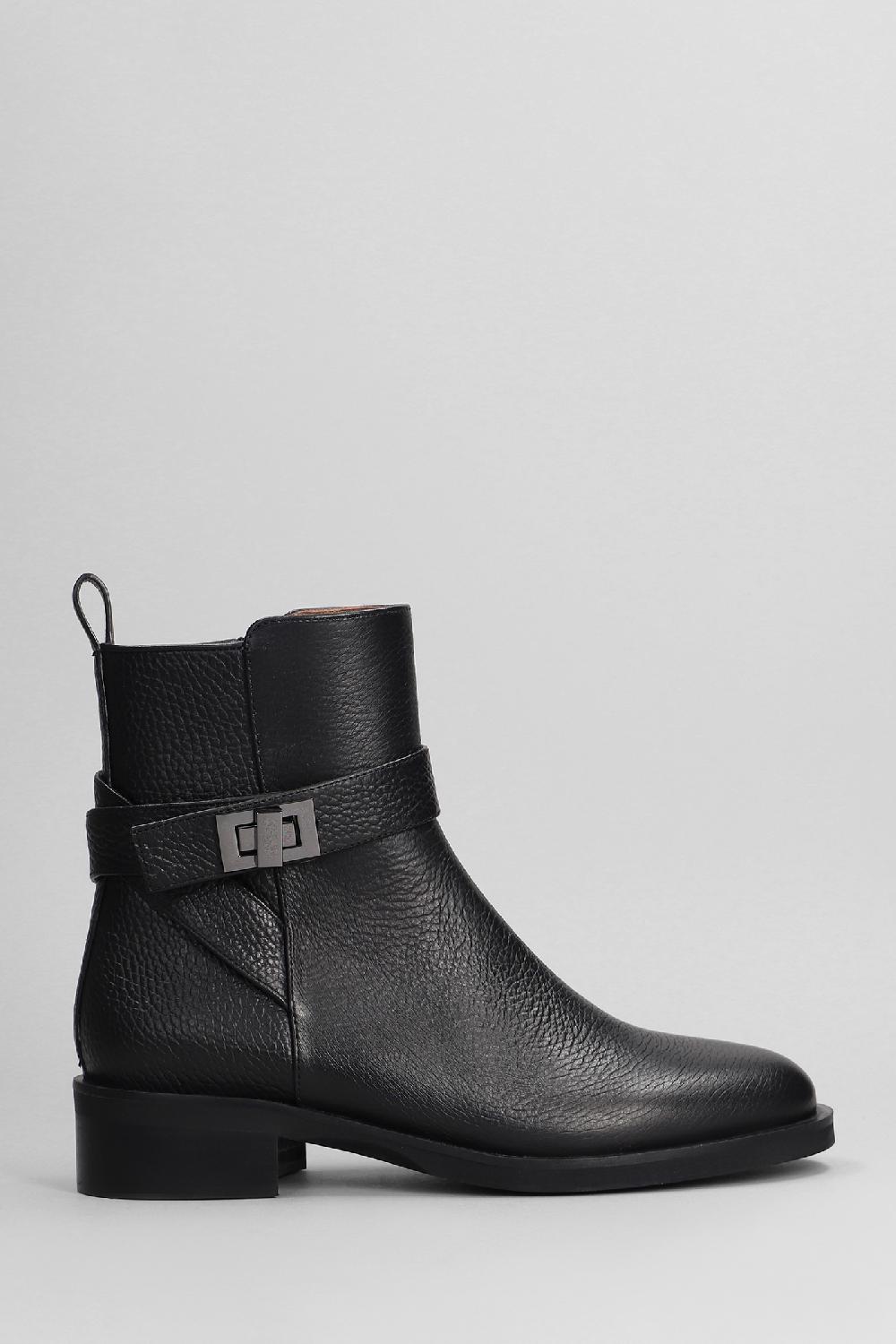 Deliberti Evaluna Tronchetti tacco basso in pelle nera cod. 402498 - Deliberti The Luxury Shopping