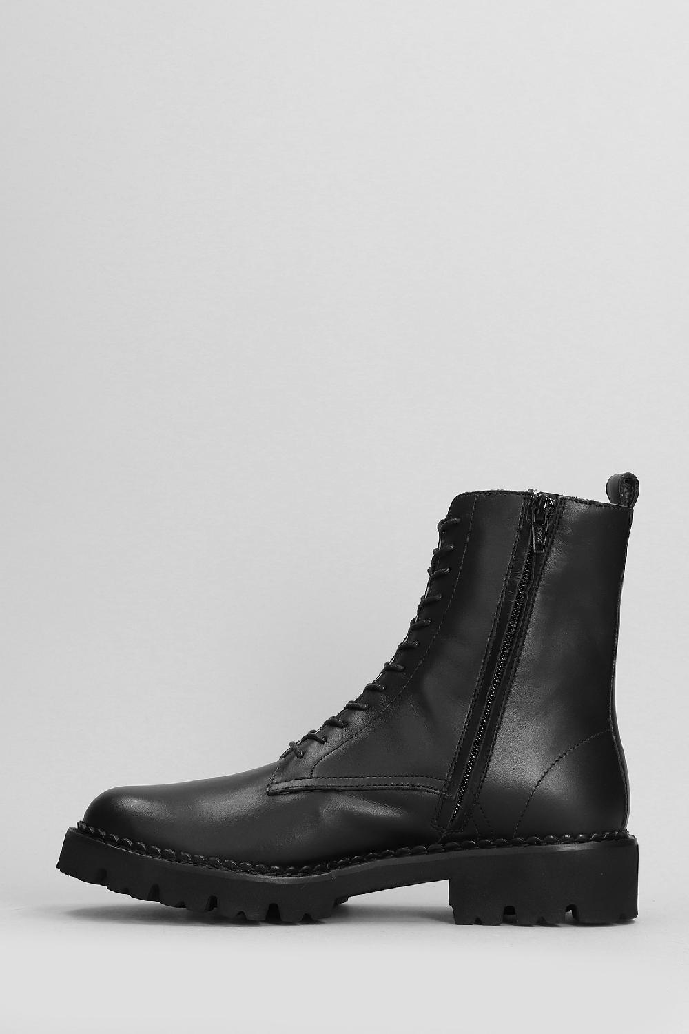 Deliberti Fabio Rusconi Anfibi In Pelle Nera Cod. 405426 - Deliberti The Luxury Shopping