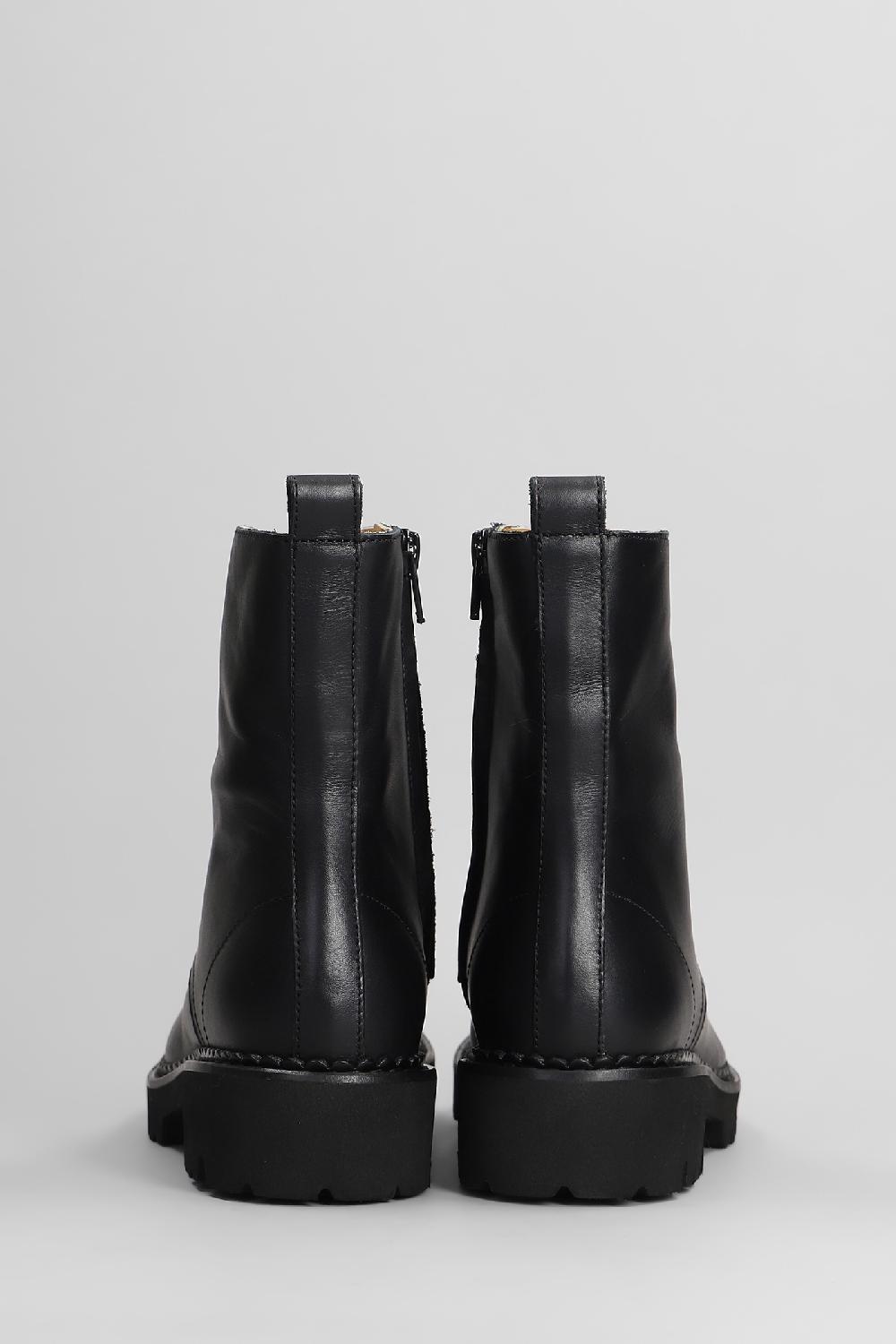 Deliberti Fabio Rusconi Anfibi In Pelle Nera Cod. 405426 - Deliberti The Luxury Shopping