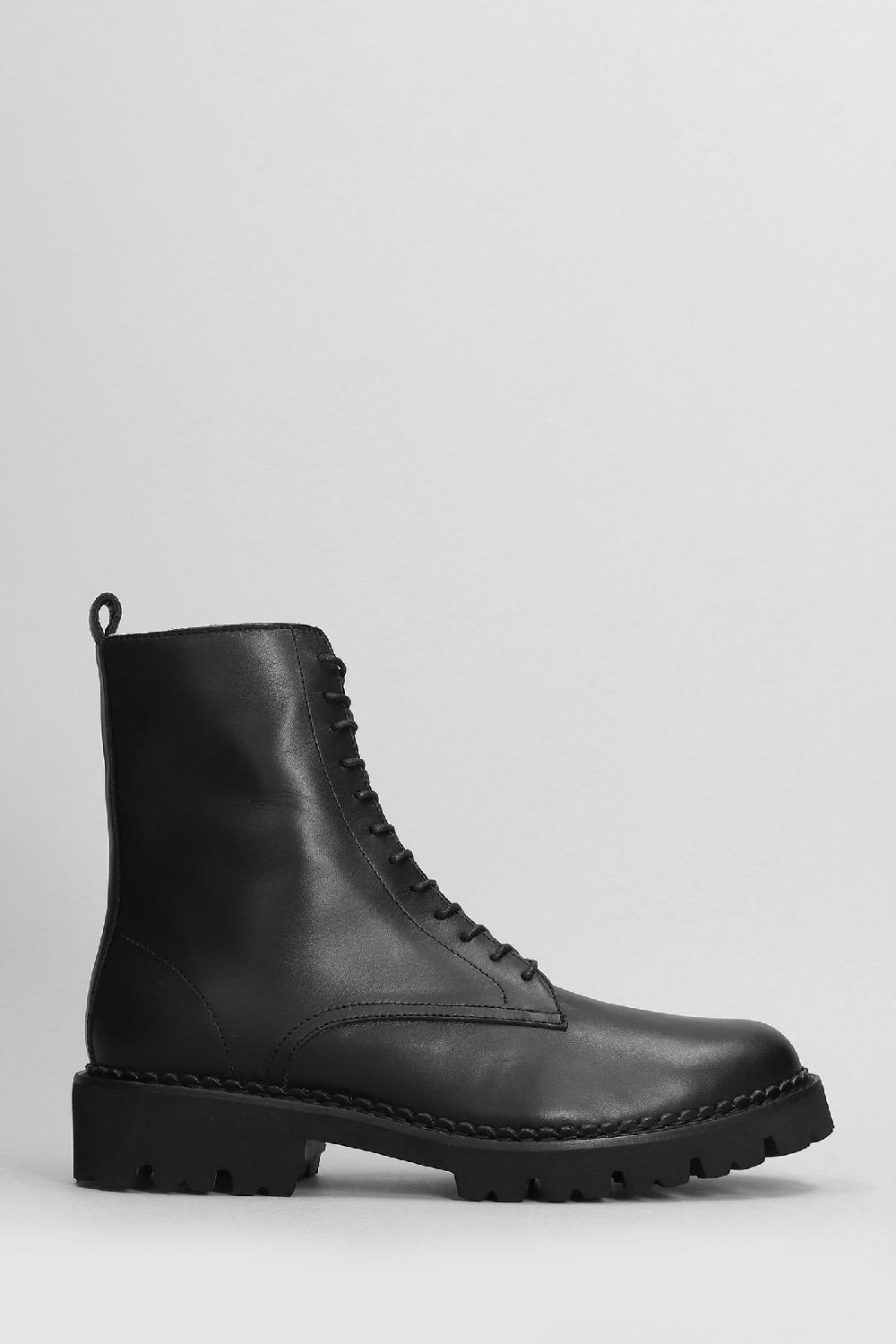 Deliberti Fabio Rusconi Anfibi in pelle nera cod. 405426 - Deliberti The Luxury Shopping