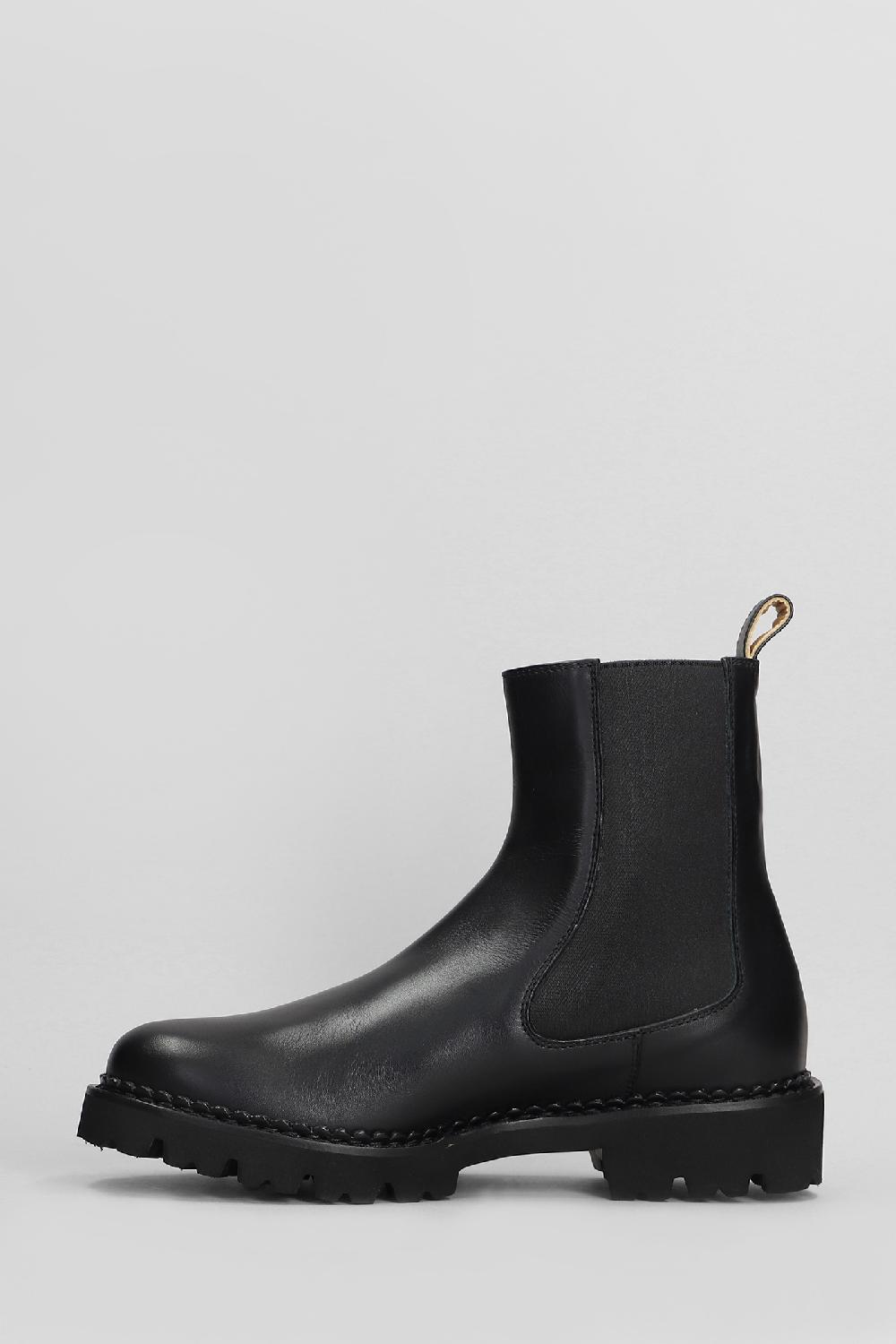 Deliberti Fabio Rusconi Anfibi In Pelle Nera Cod. 405427 - Deliberti The Luxury Shopping