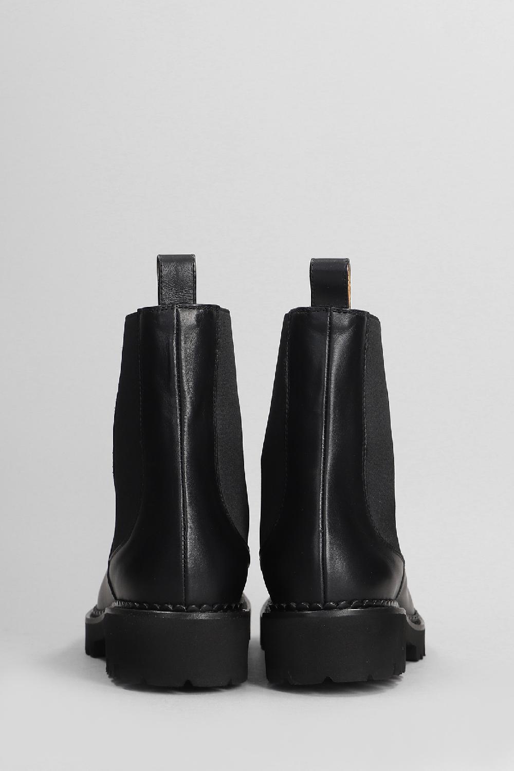 Deliberti Fabio Rusconi Anfibi In Pelle Nera Cod. 405427 - Deliberti The Luxury Shopping