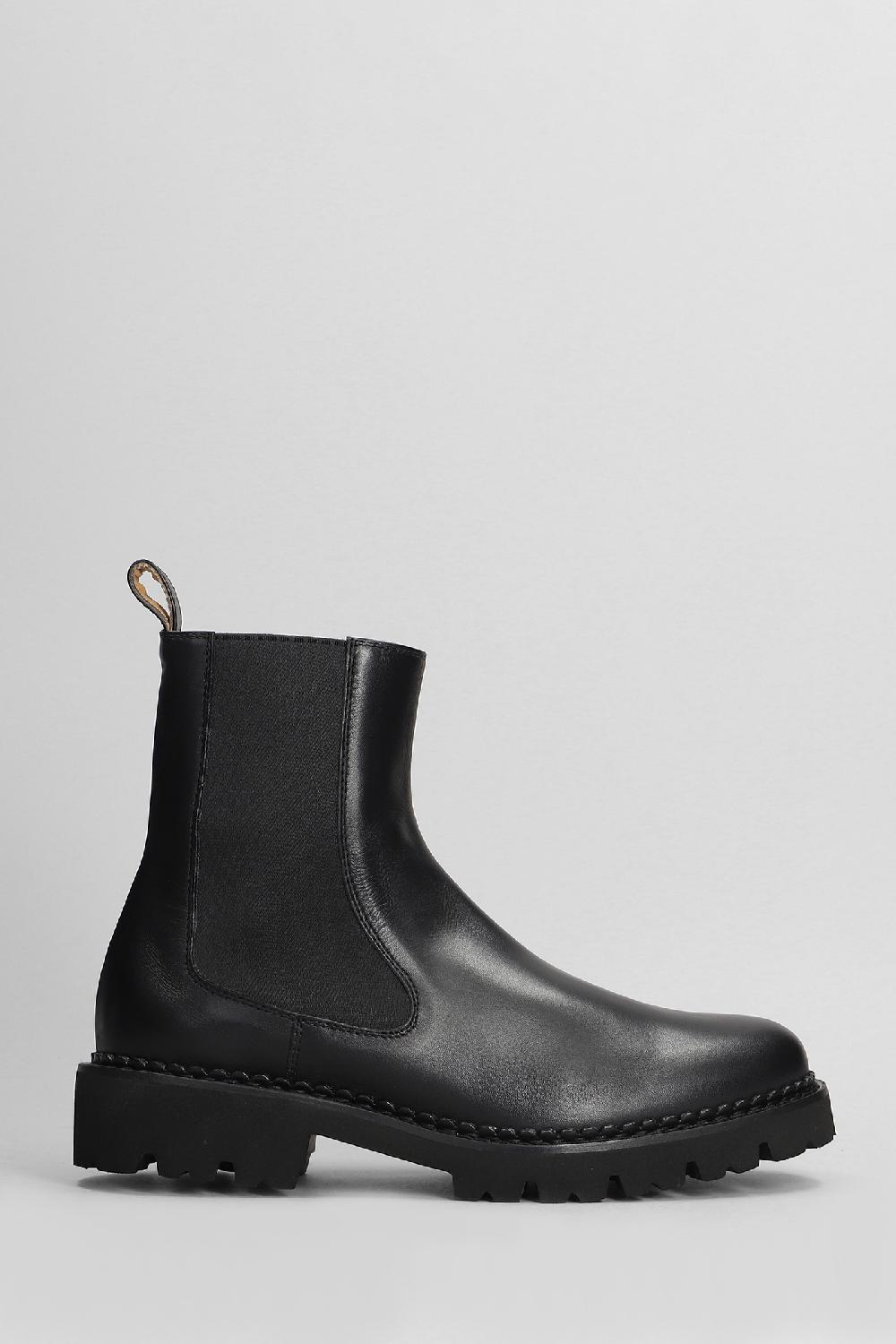 Deliberti Fabio Rusconi Anfibi in pelle nera cod. 405427 - Deliberti The Luxury Shopping