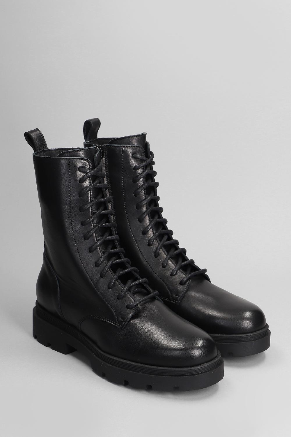 Deliberti Fabio Rusconi Anfibi In Pelle Nera Cod. 405820 - Deliberti The Luxury Shopping