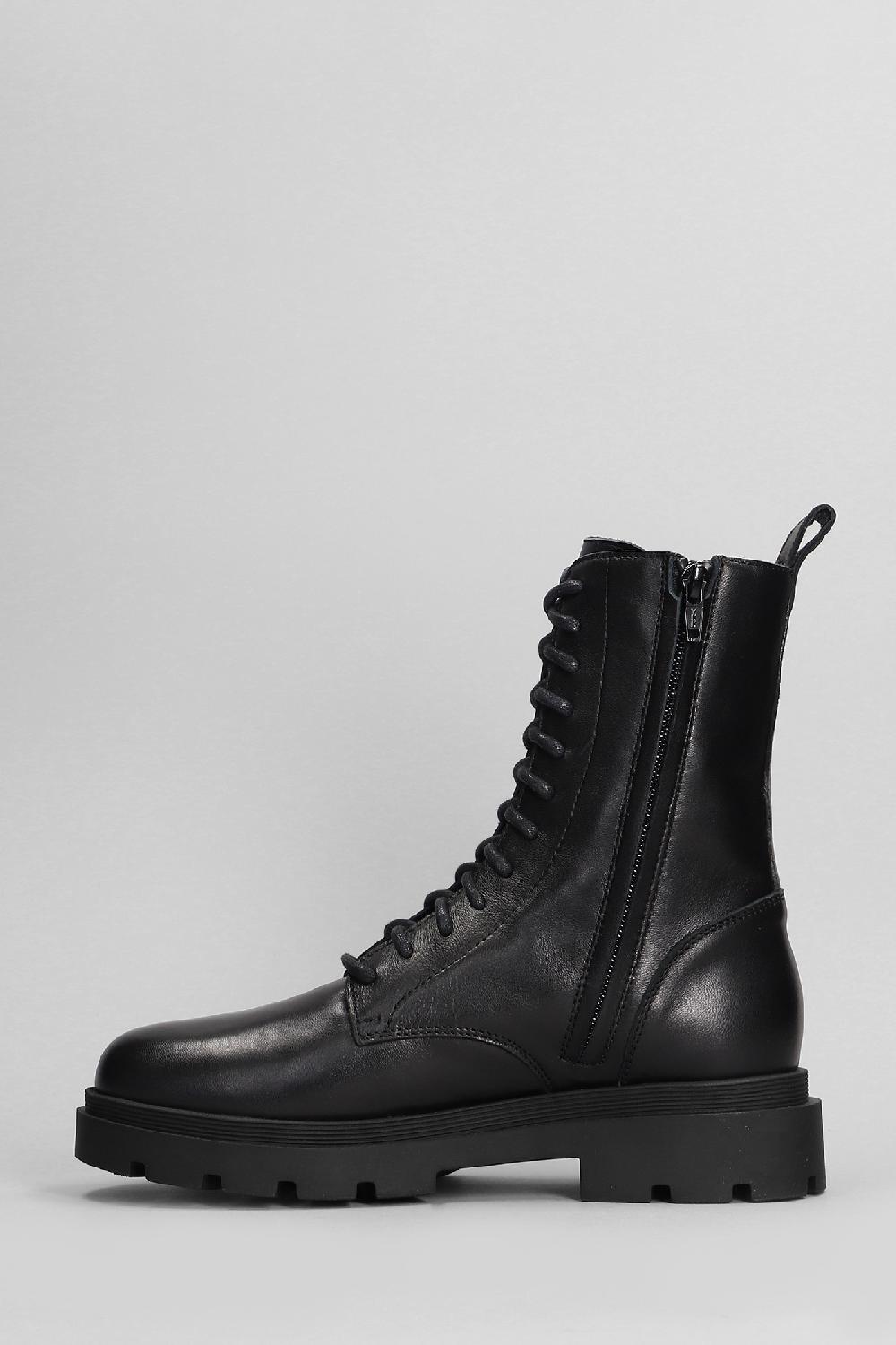 Deliberti Fabio Rusconi Anfibi In Pelle Nera Cod. 405820 - Deliberti The Luxury Shopping