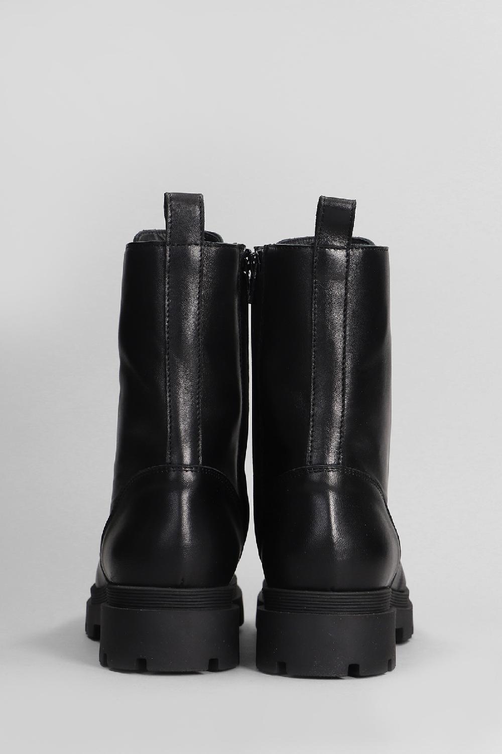 Deliberti Fabio Rusconi Anfibi In Pelle Nera Cod. 405820 - Deliberti The Luxury Shopping
