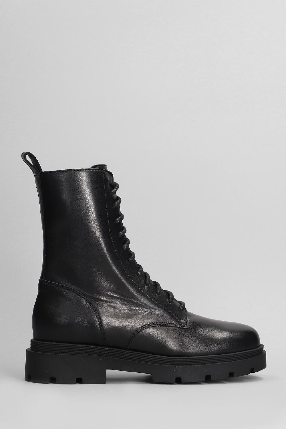 Deliberti Fabio Rusconi Anfibi in pelle nera cod. 405820 - Deliberti The Luxury Shopping