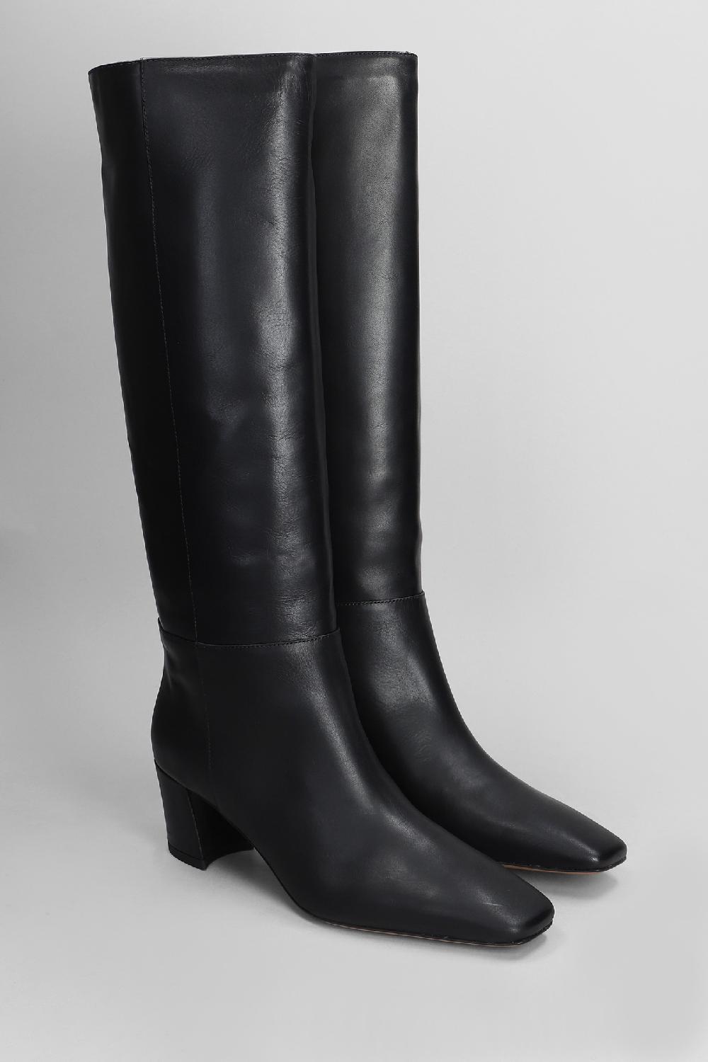 Deliberti Fabio Rusconi Stivali Tacco Alto In Pelle Nera Cod. 405122 - Deliberti The Luxury Shopping