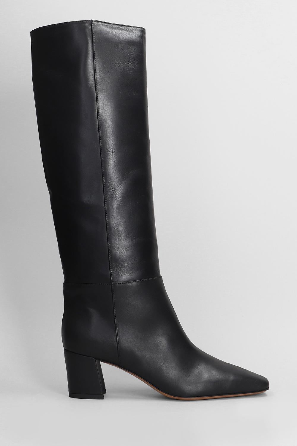Deliberti Fabio Rusconi Stivali tacco alto in pelle nera cod. 405122 - Deliberti The Luxury Shopping