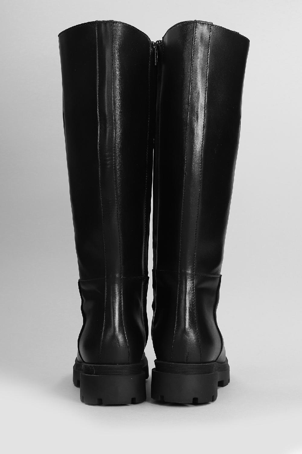 Deliberti Fabio Rusconi Stivali Tacco Basso In Pelle Nera Cod. 405821 - Deliberti The Luxury Shopping