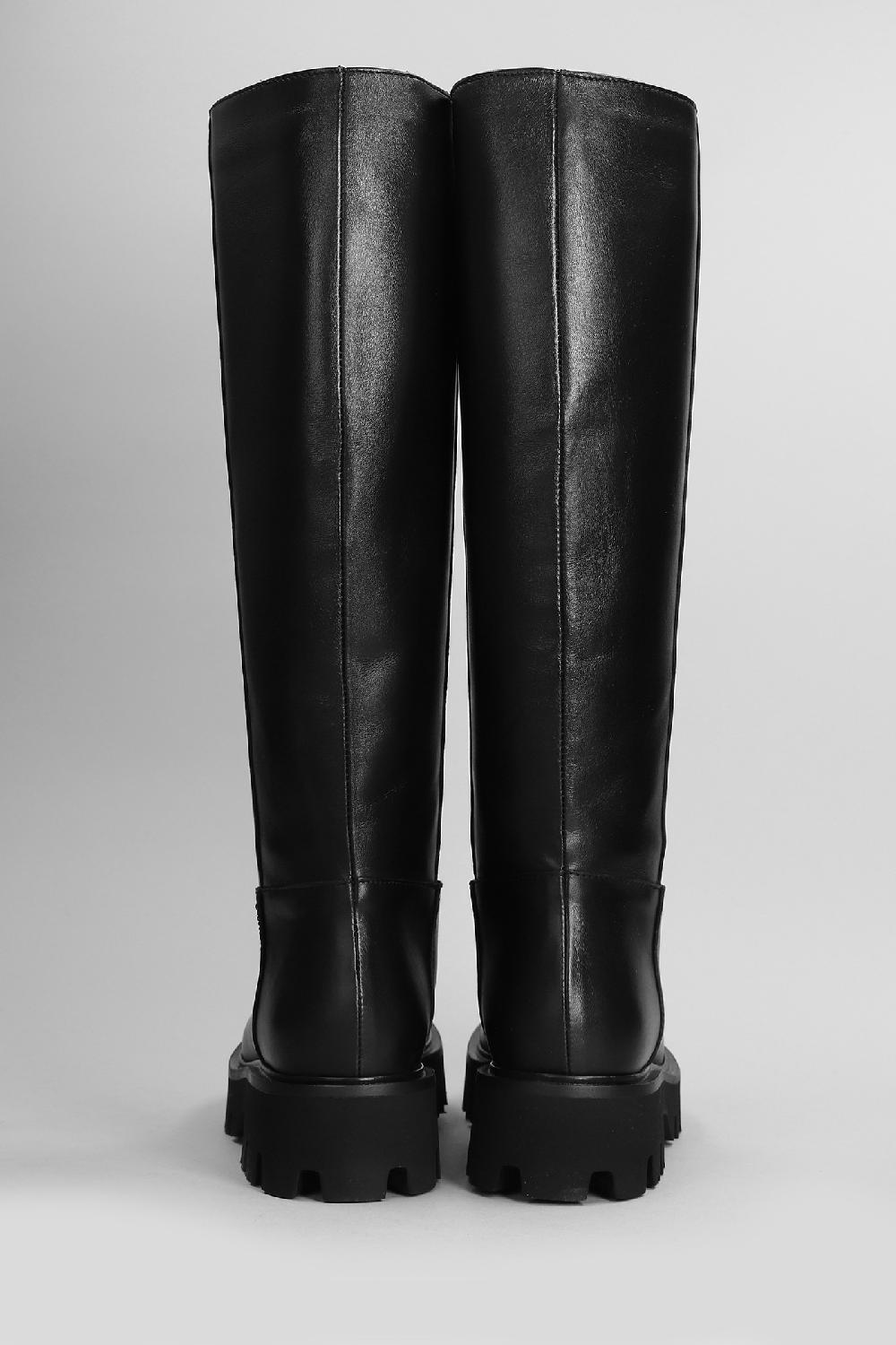 Deliberti Fabio Rusconi Stivali Tacco Basso In Pelle Nera Cod. 405823 - Deliberti The Luxury Shopping