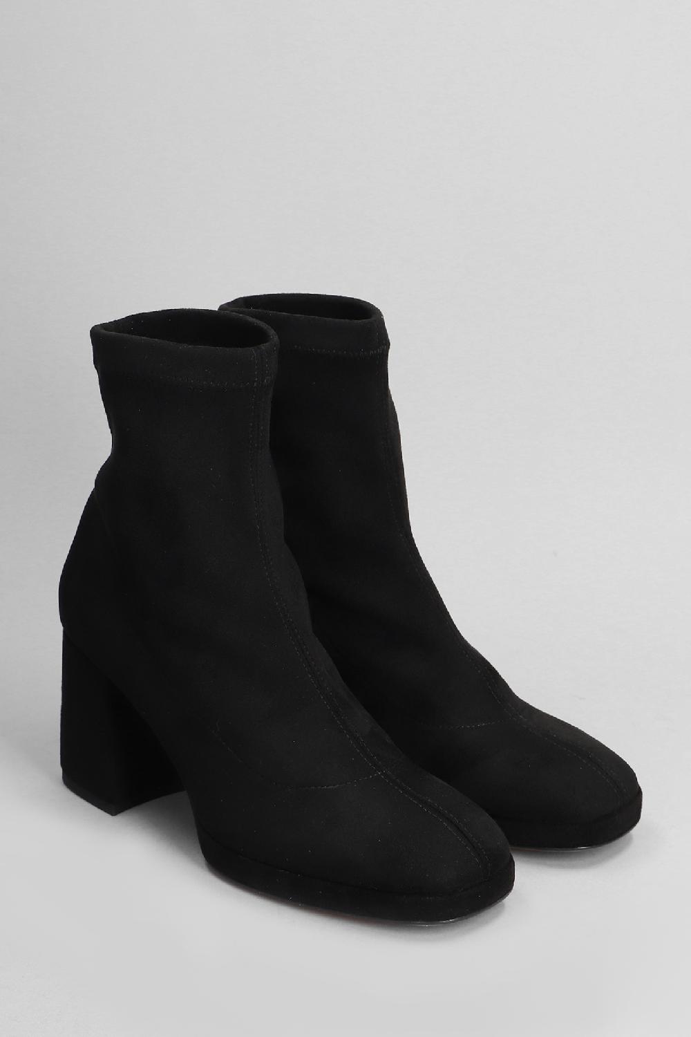 Deliberti Fabio Rusconi Tronchetti Tacco Alto In Camoscio Nero Cod. 405127 - Deliberti The Luxury Shopping