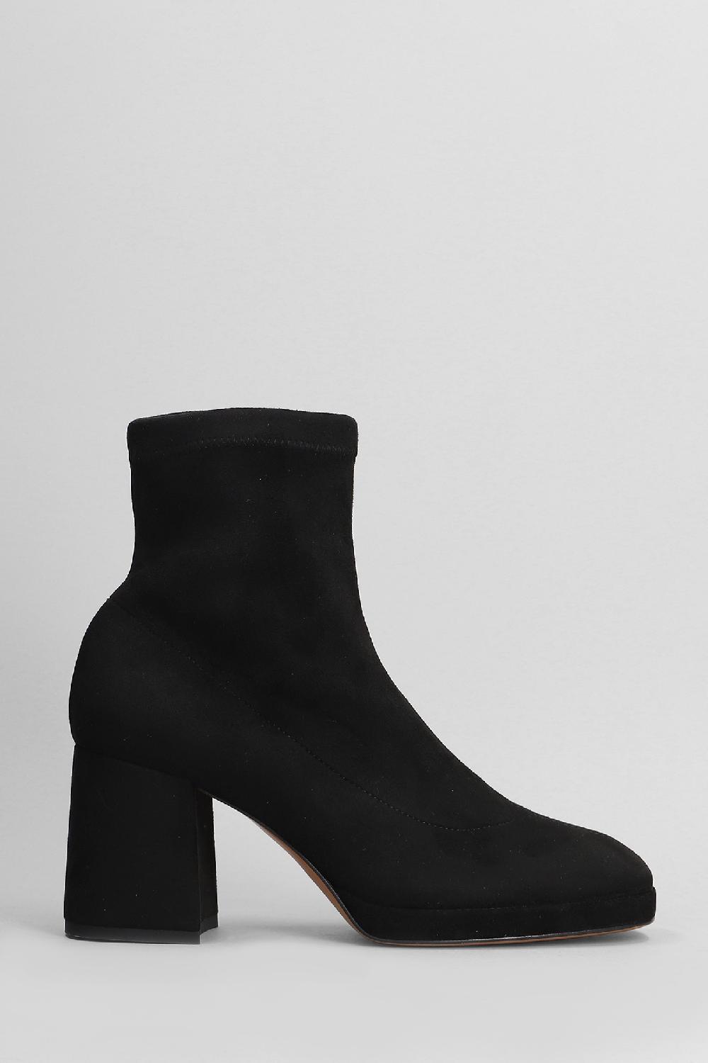Deliberti Fabio Rusconi Tronchetti tacco alto in camoscio nero cod. 405127 - Deliberti The Luxury Shopping