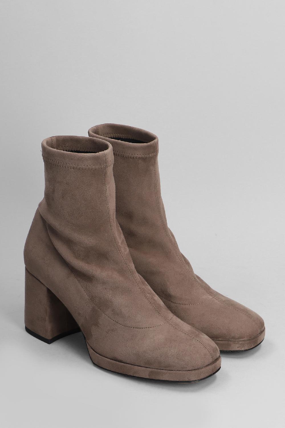 Deliberti Fabio Rusconi Tronchetti Tacco Alto In Camoscio Taupe Cod. 405126 - Deliberti The Luxury Shopping