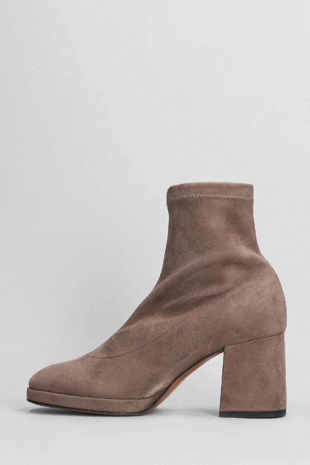Deliberti Fabio Rusconi Tronchetti Tacco Alto In Camoscio Taupe Cod. 405126 - Deliberti The Luxury Shopping