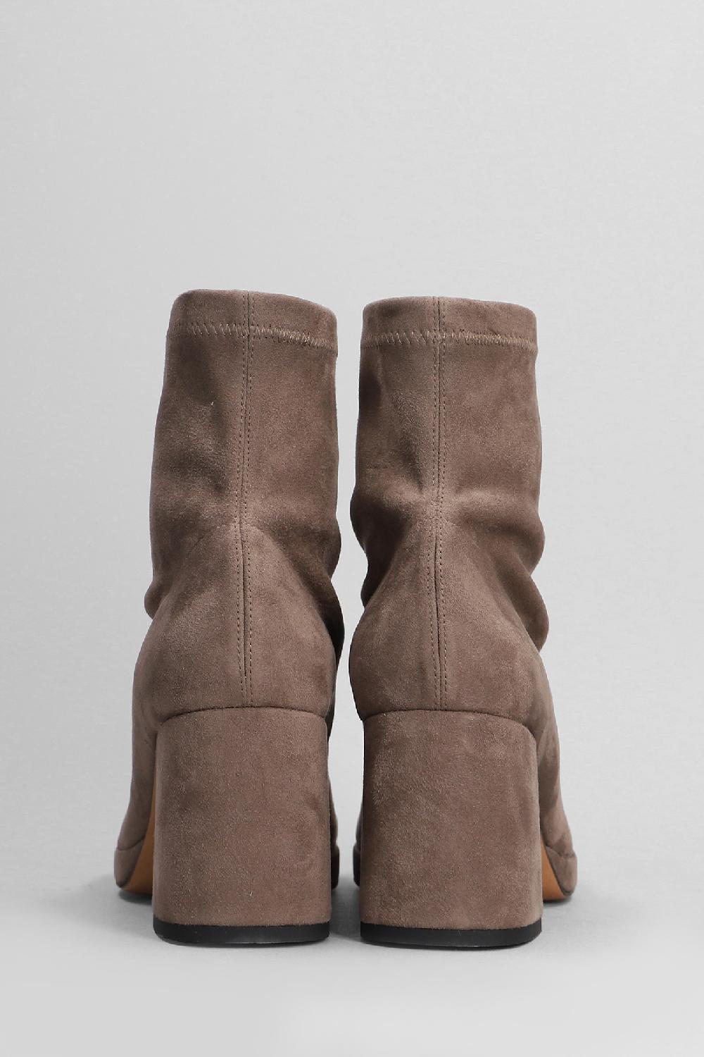 Deliberti Fabio Rusconi Tronchetti Tacco Alto In Camoscio Taupe Cod. 405126 - Deliberti The Luxury Shopping