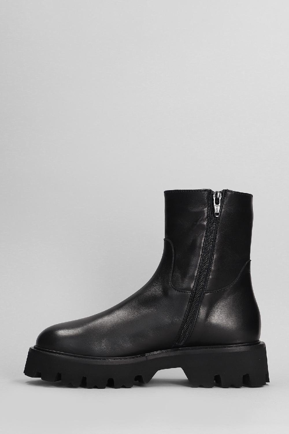 Deliberti Fabio Rusconi Tronchetti Tacco Basso In Pelle Nera Cod. 405822 - Deliberti The Luxury Shopping