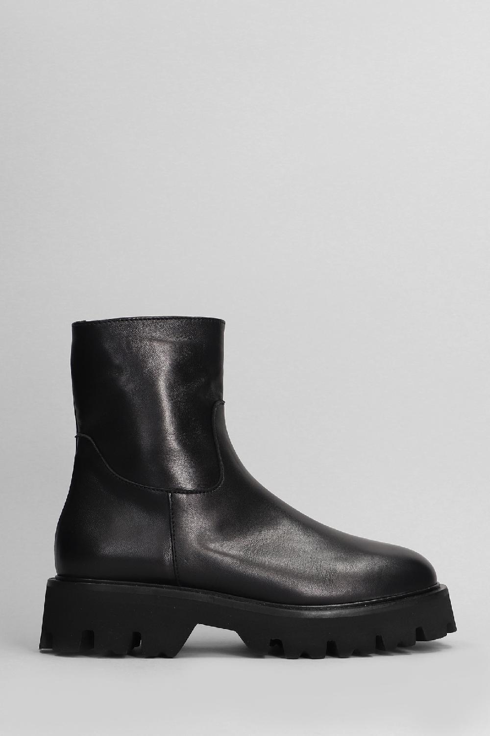 Deliberti Fabio Rusconi Tronchetti tacco basso in pelle nera cod. 405822 - Deliberti The Luxury Shopping