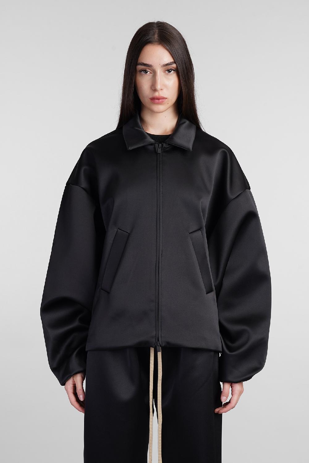 Deliberti Fear of God Essentials Bomber in poliestere nero cod. 408707 - Deliberti The Luxury Shopping